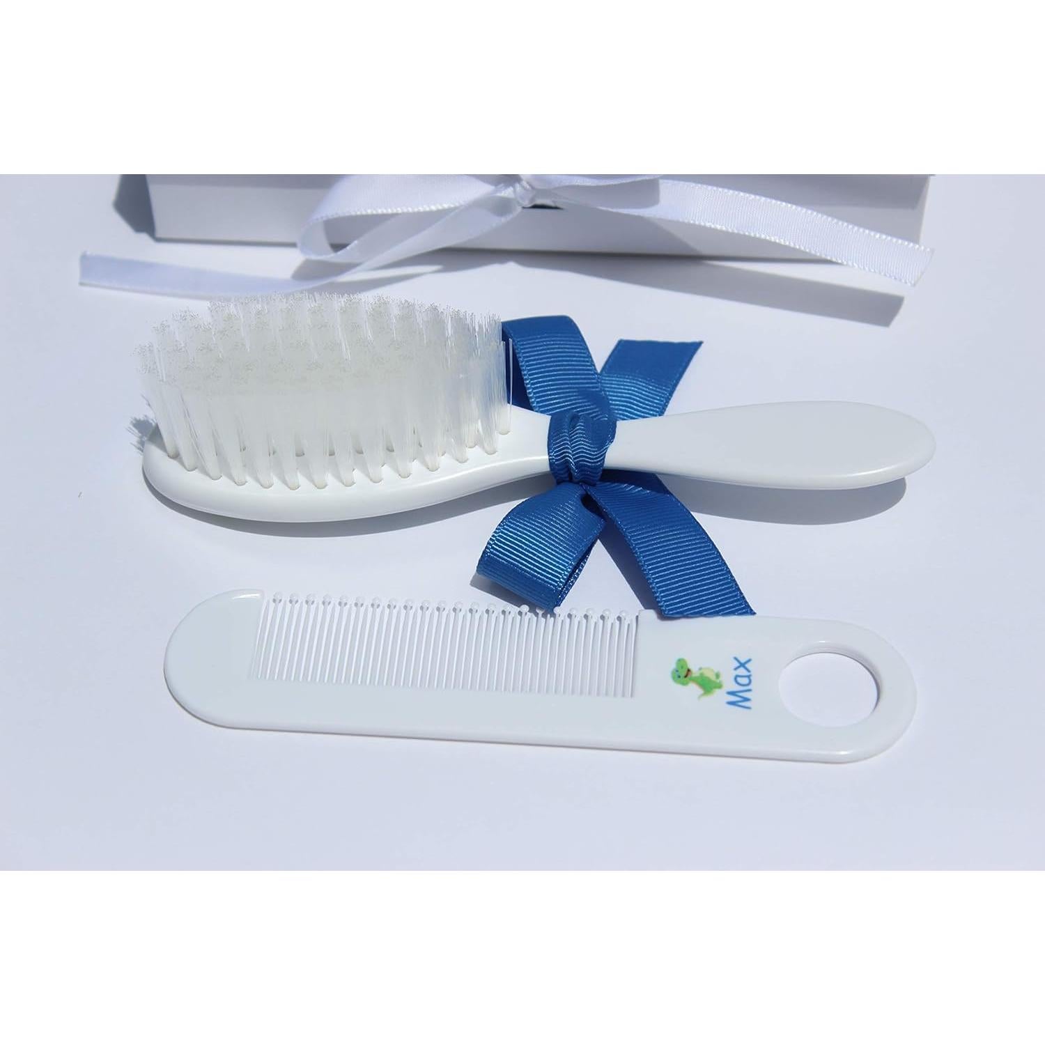 Set de Cepillo y Peine Personalizado Bebé - Inicial Floral