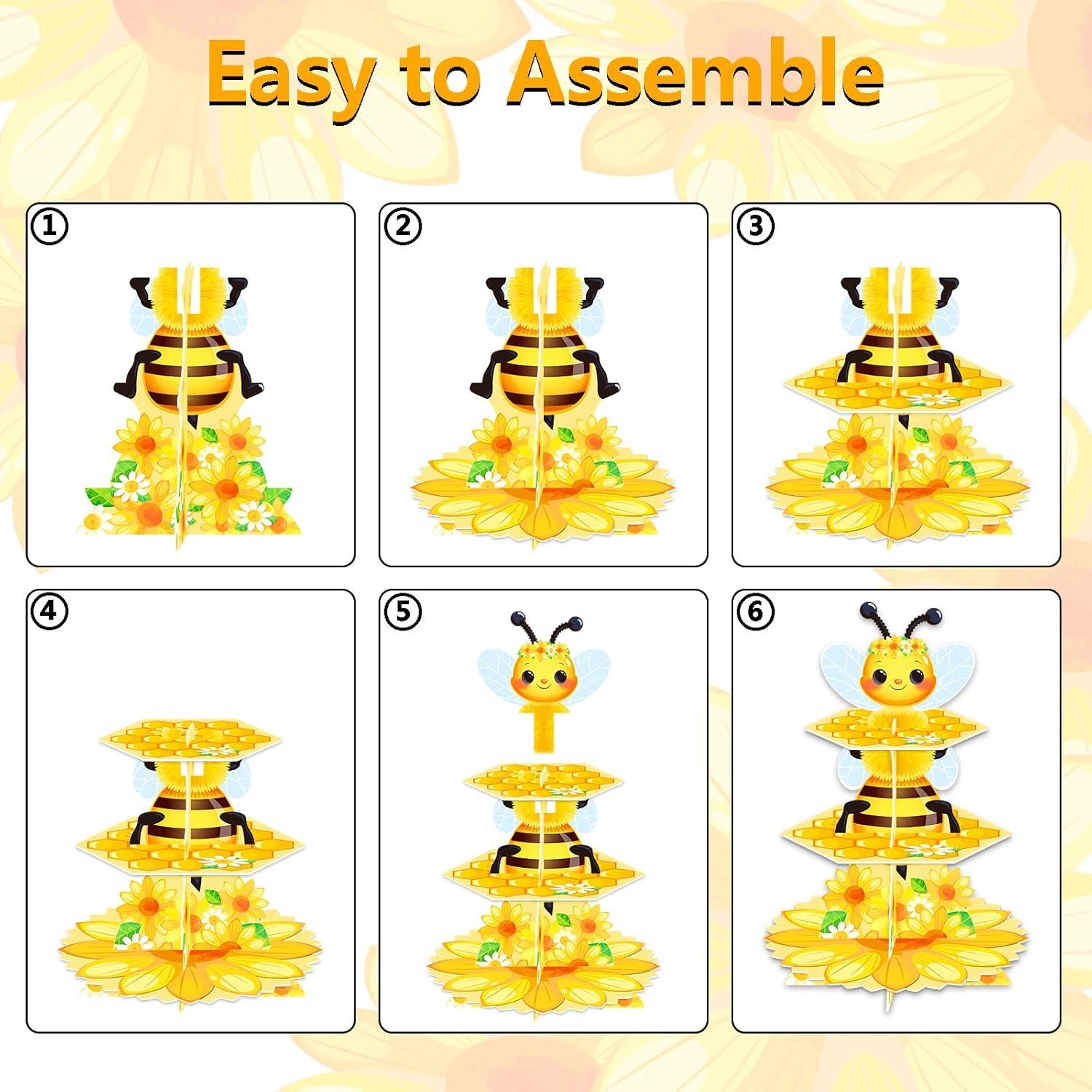 Soporte para Cupcakes de Abeja WEEPA 3 Niveles Decoración Fiesta