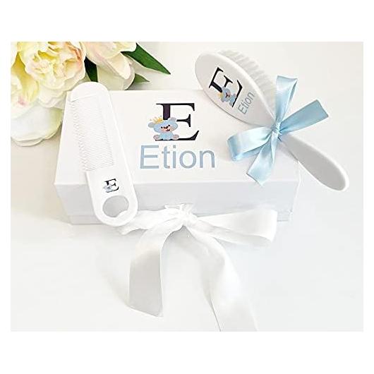 Set de Cepillo y Peine Personalizado Osito Príncipe Bebé