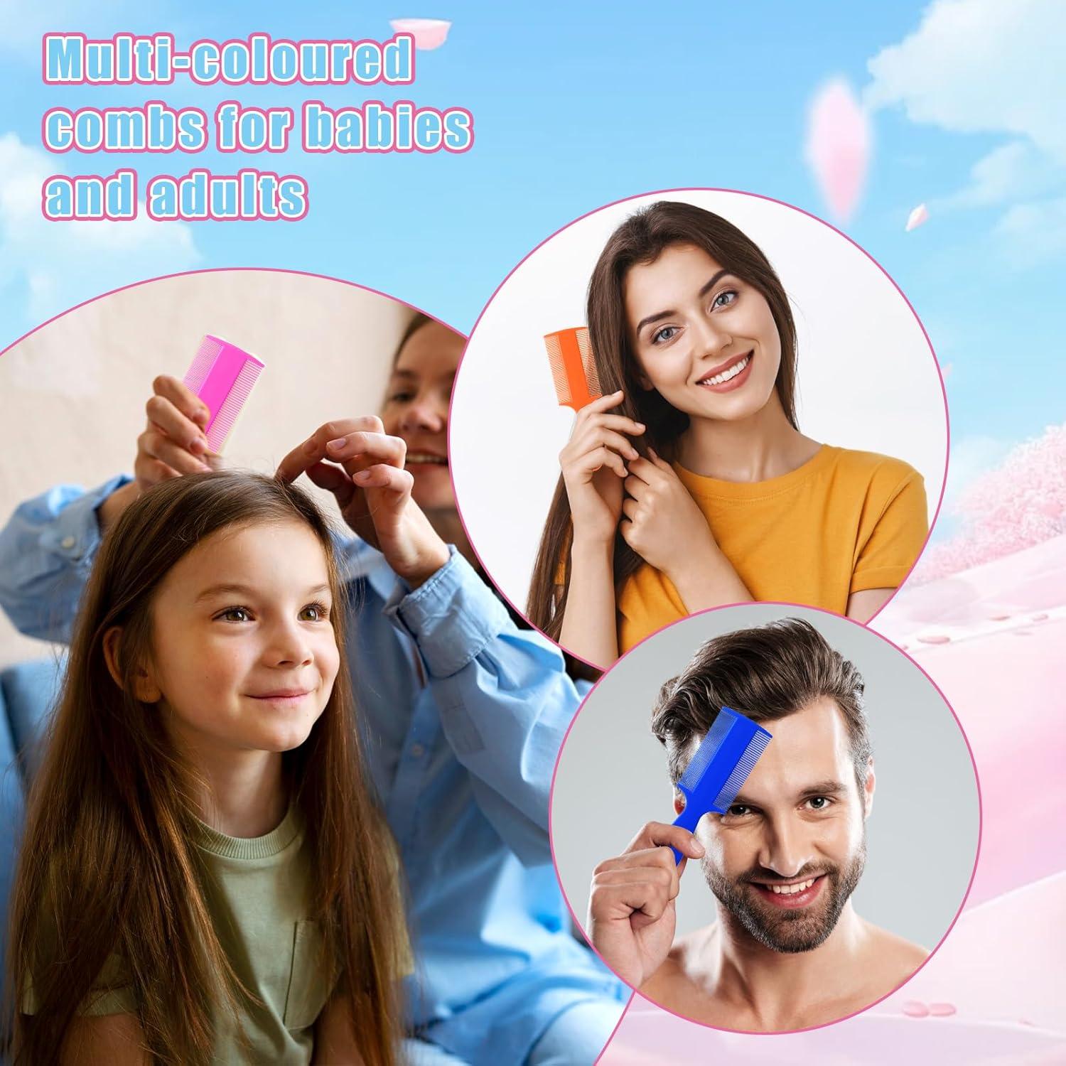 Juego de 6 Peines para Lice y Caspa Meyeyaia - Doble Cara