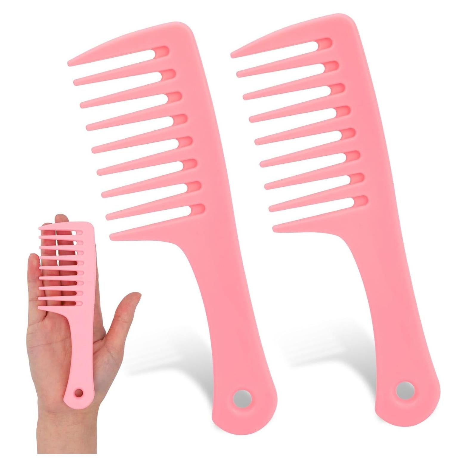 Mini Peines de Dientes Anchos MOZEAT LENS - 2 Pcs Rosa