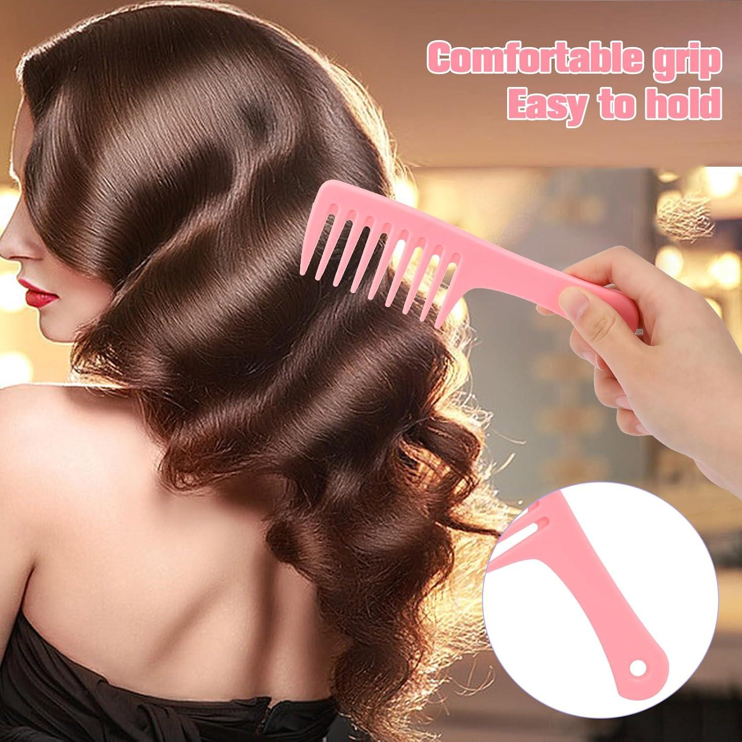 Mini Peines de Dientes Anchos MOZEAT LENS - 2 Pcs Rosa