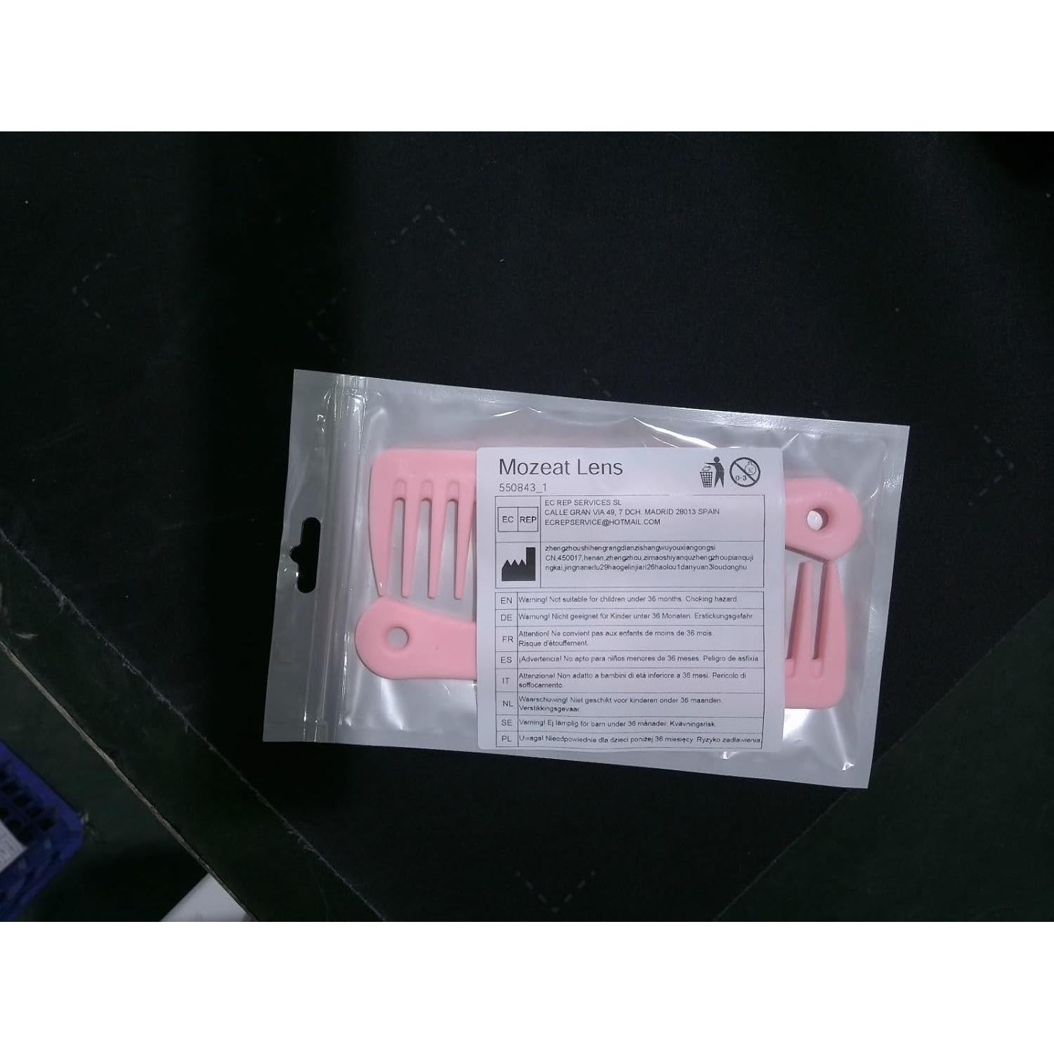 Mini Peines de Dientes Anchos MOZEAT LENS - 2 Pcs Rosa