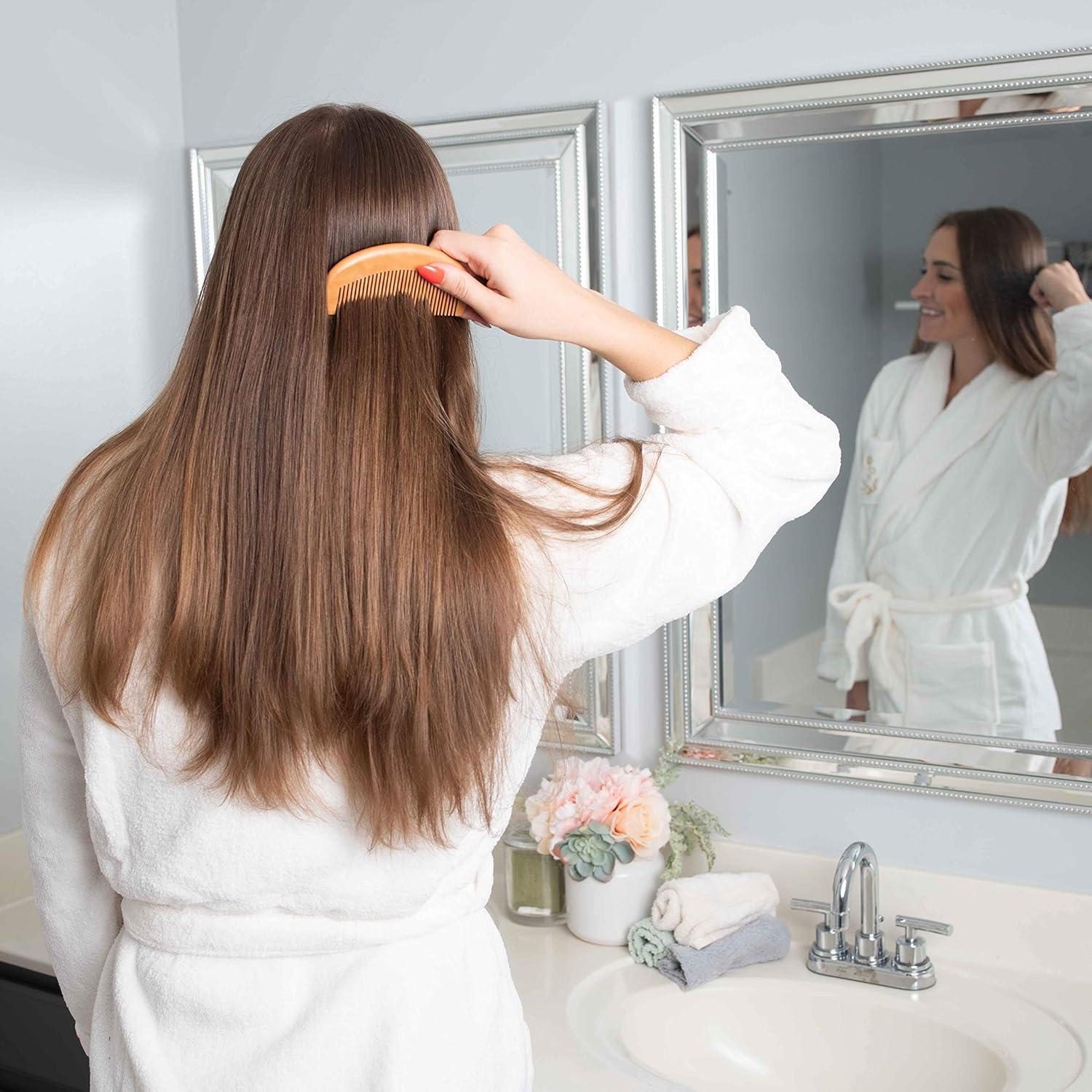 Peine de Madera GranNaturals para Desenredar Cabello Húmedo o Seco
