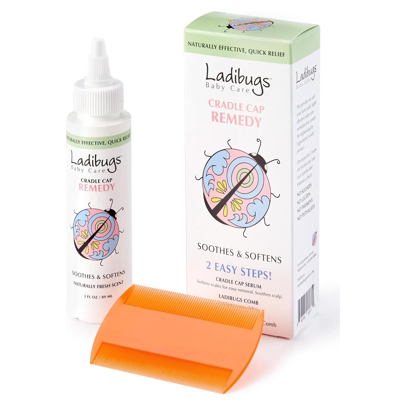Kit Remedio Costra Láctea Ladibugs 85g - Suero y Peine