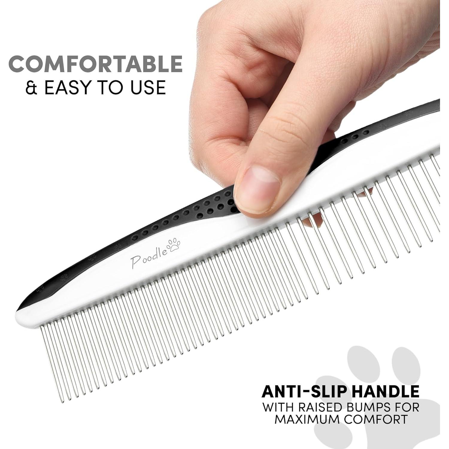 Peines para Perros Poodle Poodlie - 2 Paquete Acicalamiento Azul