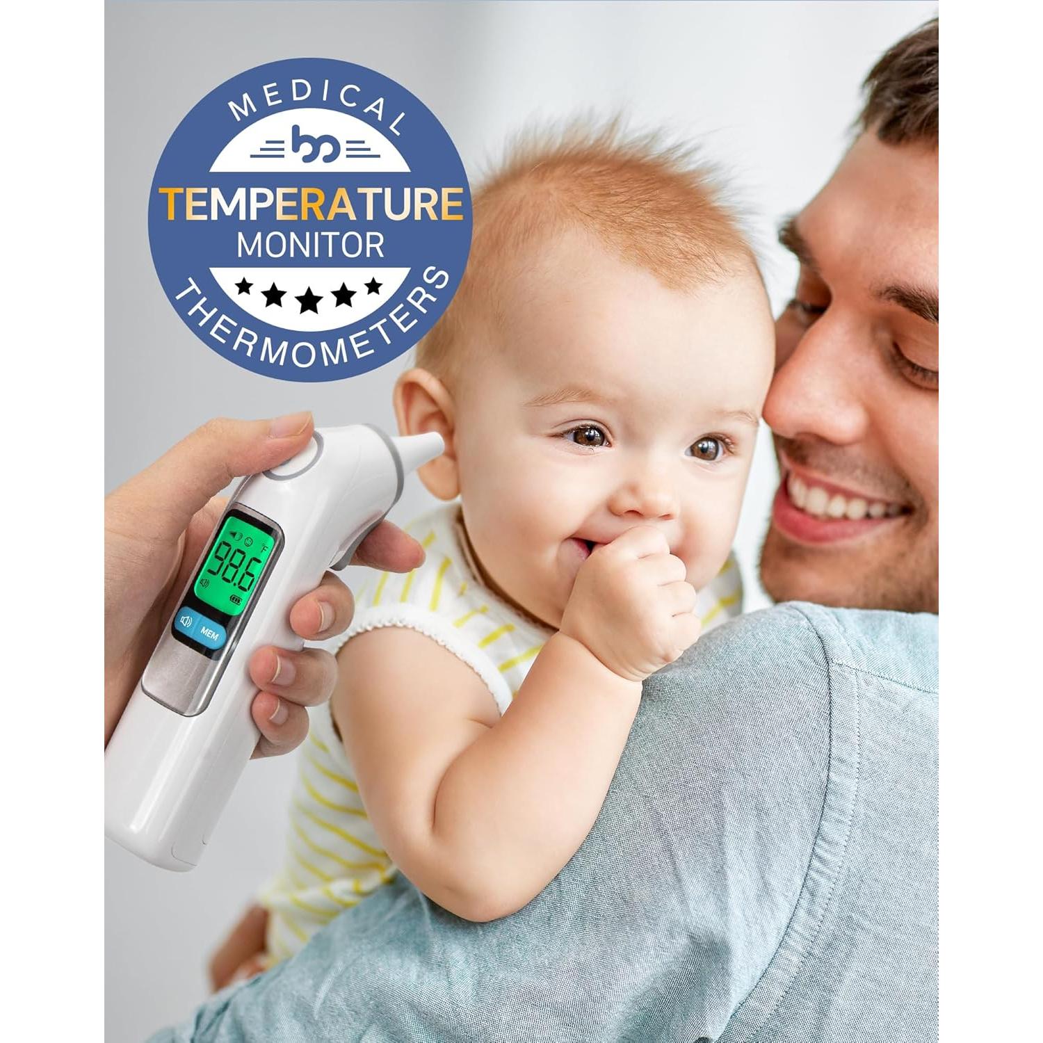 Termómetro de oído Femometer Family DET-1015, 30 memorias, 1s