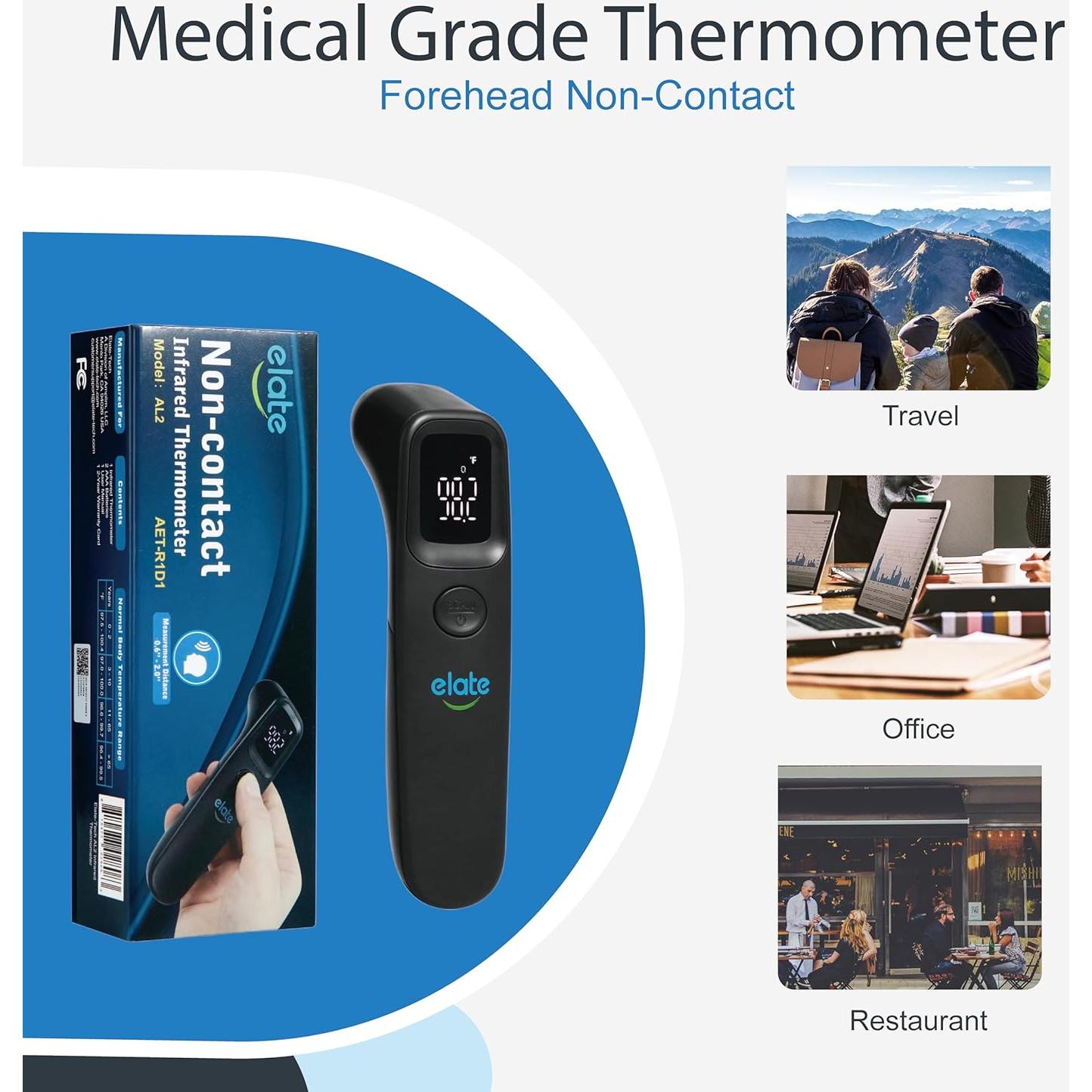 Termómetro Digital Sin Contacto Elate AL2 para Adultos y Niños