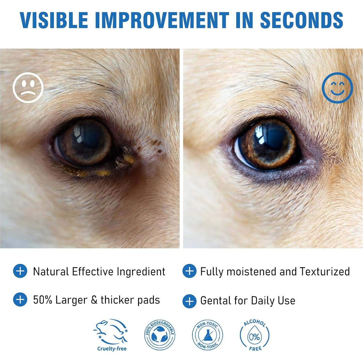 Toallitas para Ojos de Mascotas Kopmath 100 Unidades Sin Fragancia