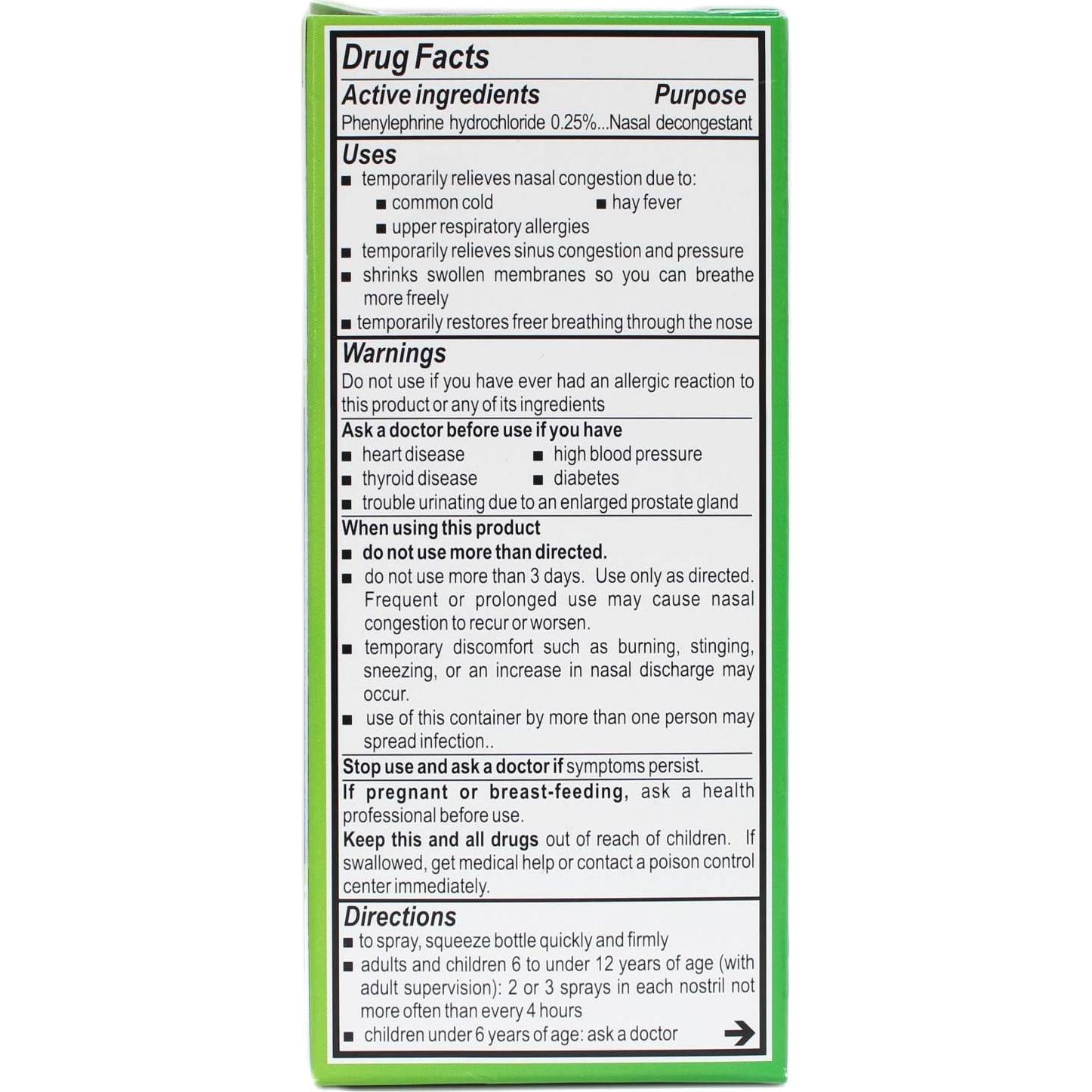 Spray Nasal Neo-Synephrine Suave 4x14.79ml Alivio Congestión