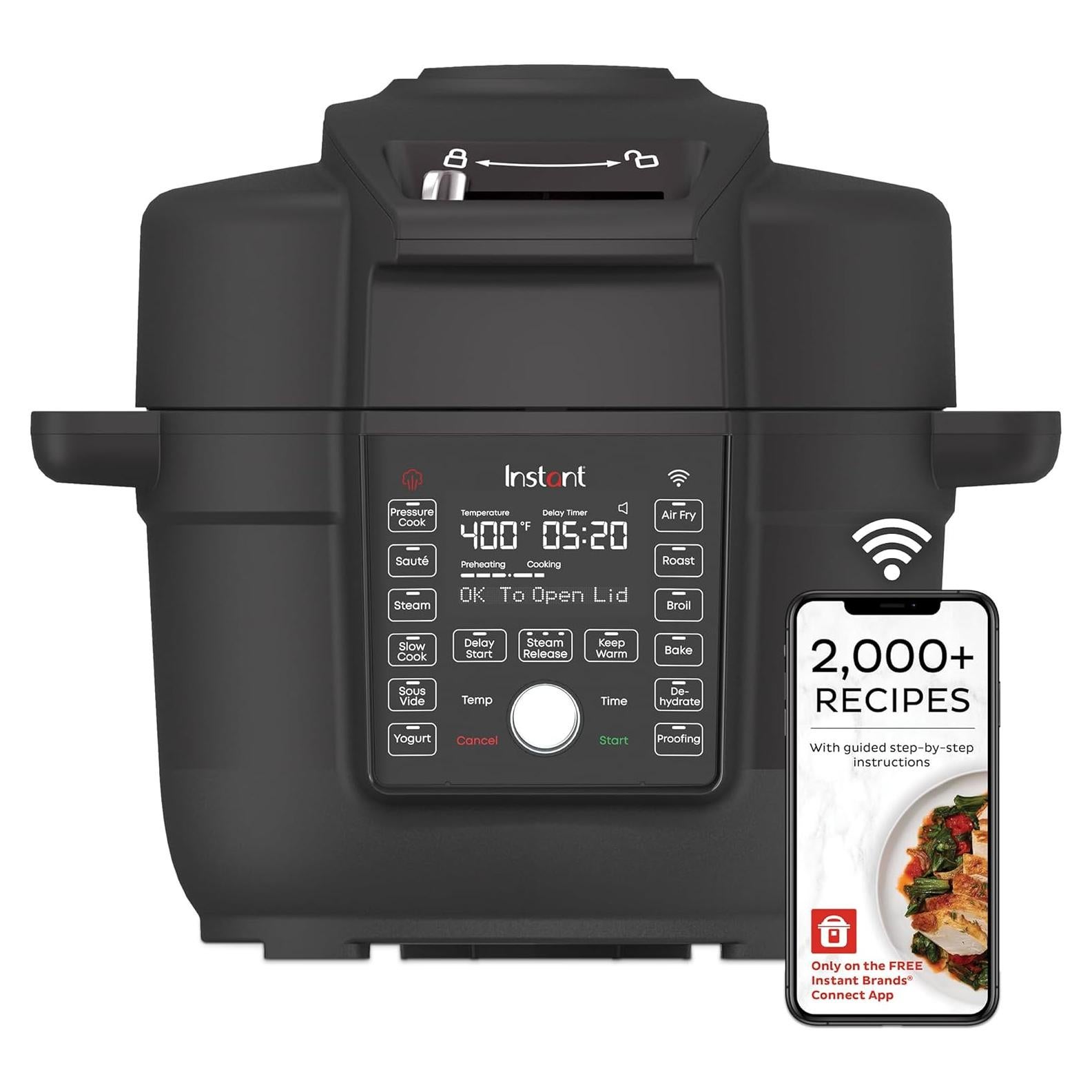 Olla de Presión Instant Pot Duo Crisp 6.5L con WiFi 13 en 1