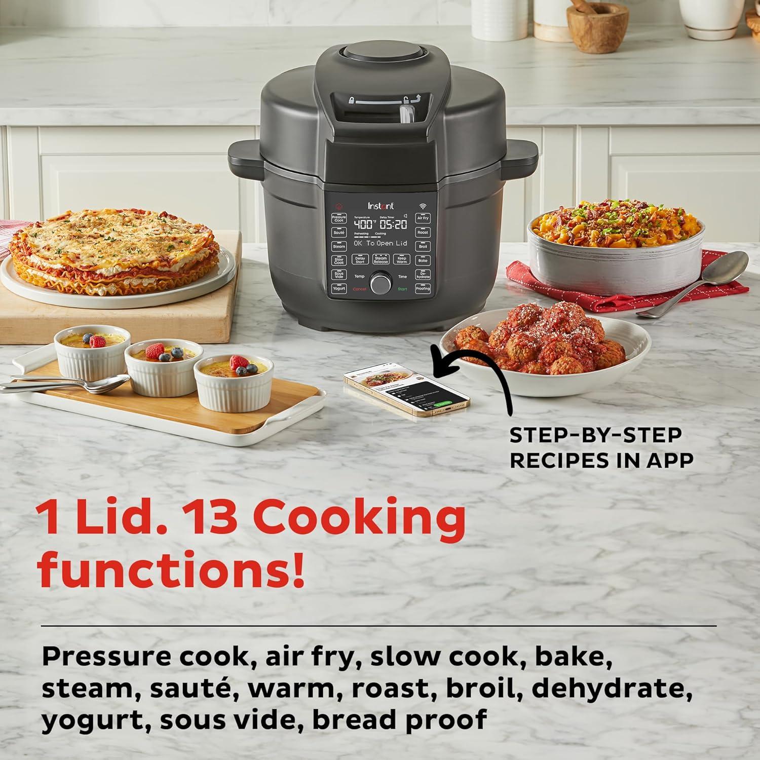 Olla de Presión Instant Pot Duo Crisp 6.5L con WiFi 13 en 1