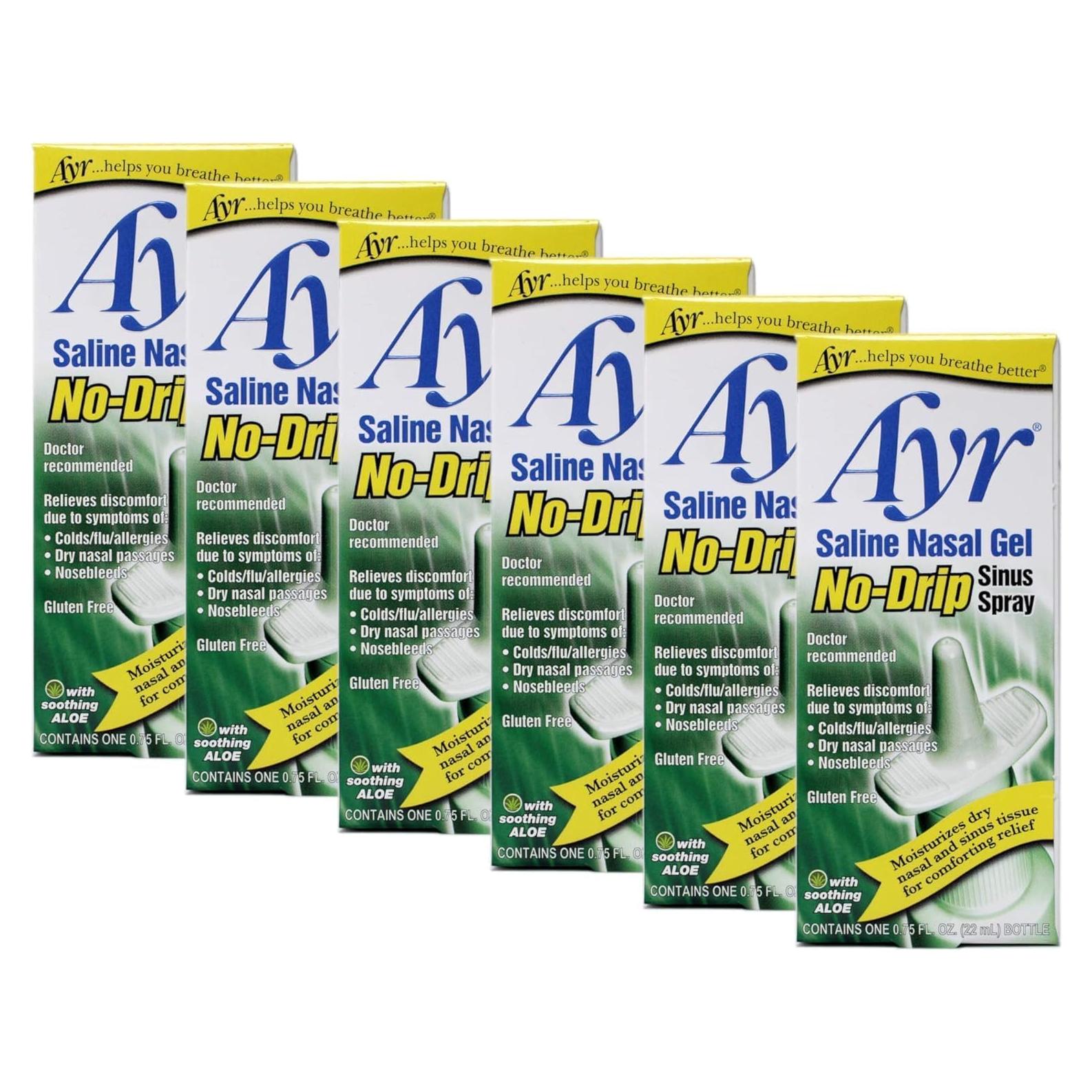 Spray Nasal de Gel Salino Ayr 6 Unidades 21.26 g