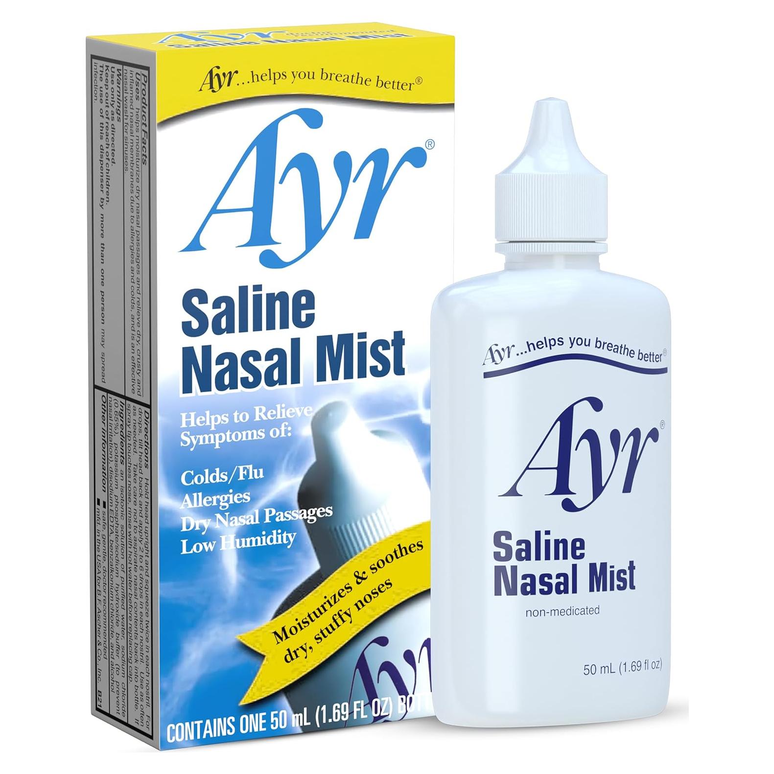 Ayr Rocío Salino Nasal 49.9 ml - Paquete de 6 Unidades