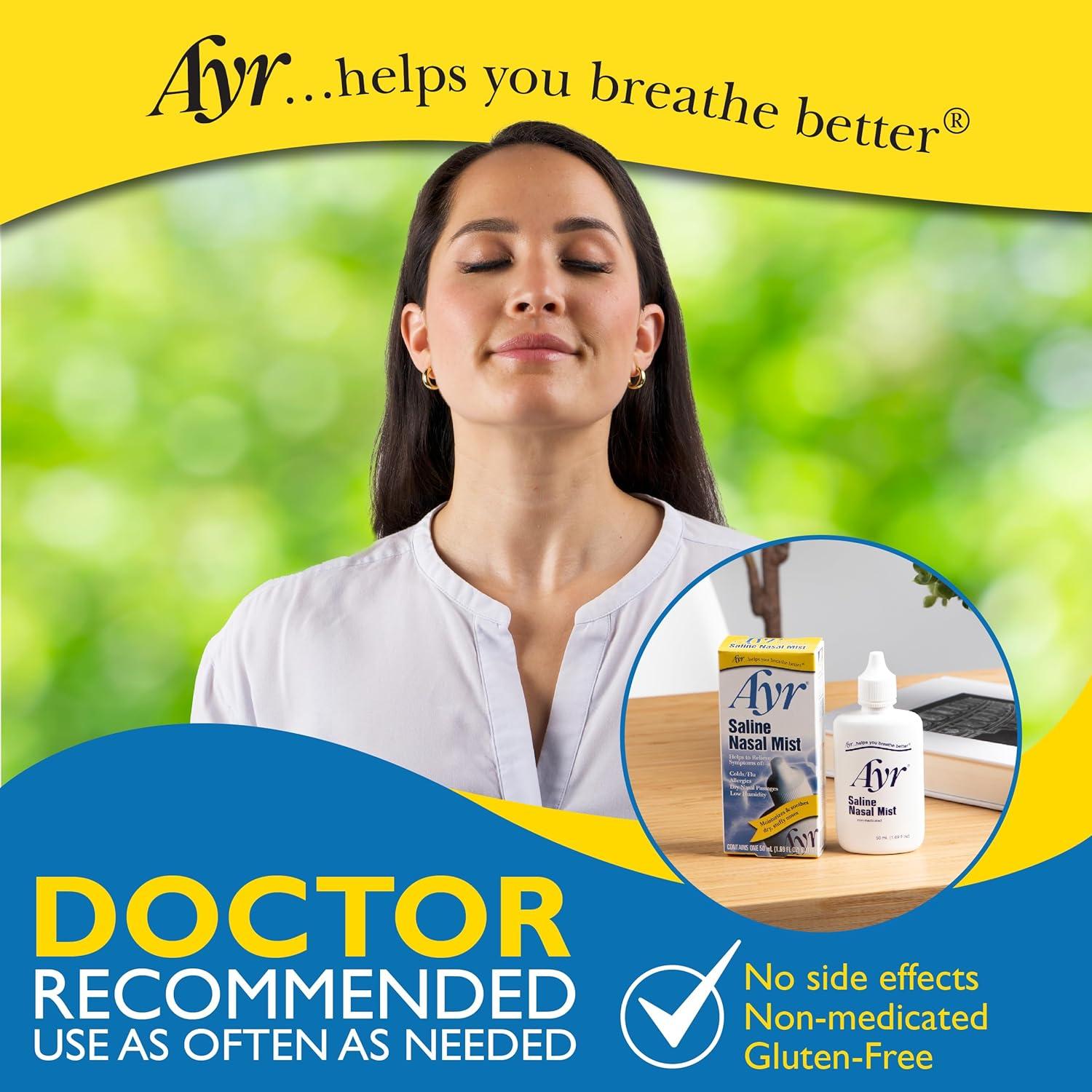 Ayr Rocío Salino Nasal 49.9 ml - Paquete de 6 Unidades