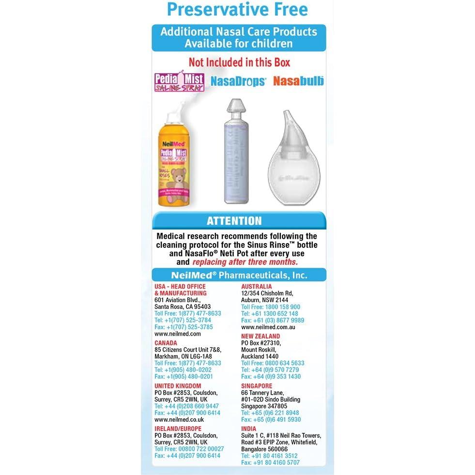 Kit de Inicio NeilMed Sinus Rinse Pediátrico 30 Paquetes