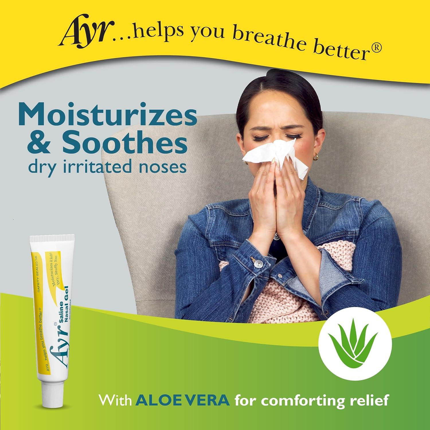 Gel Nasal Salino Ayr 14.79 ml con Aloe Calmante - Hidratación