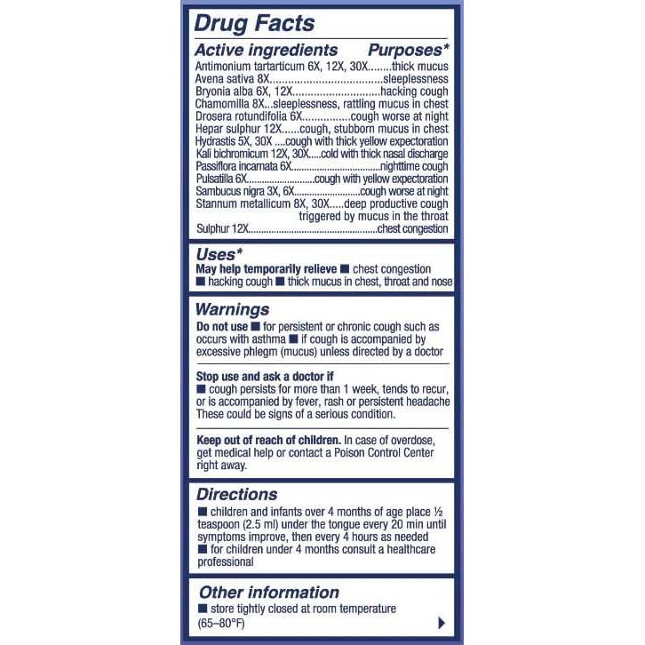 NaturalCare Jarabe Homeopático para Tos y Mucosidad Niños 113g