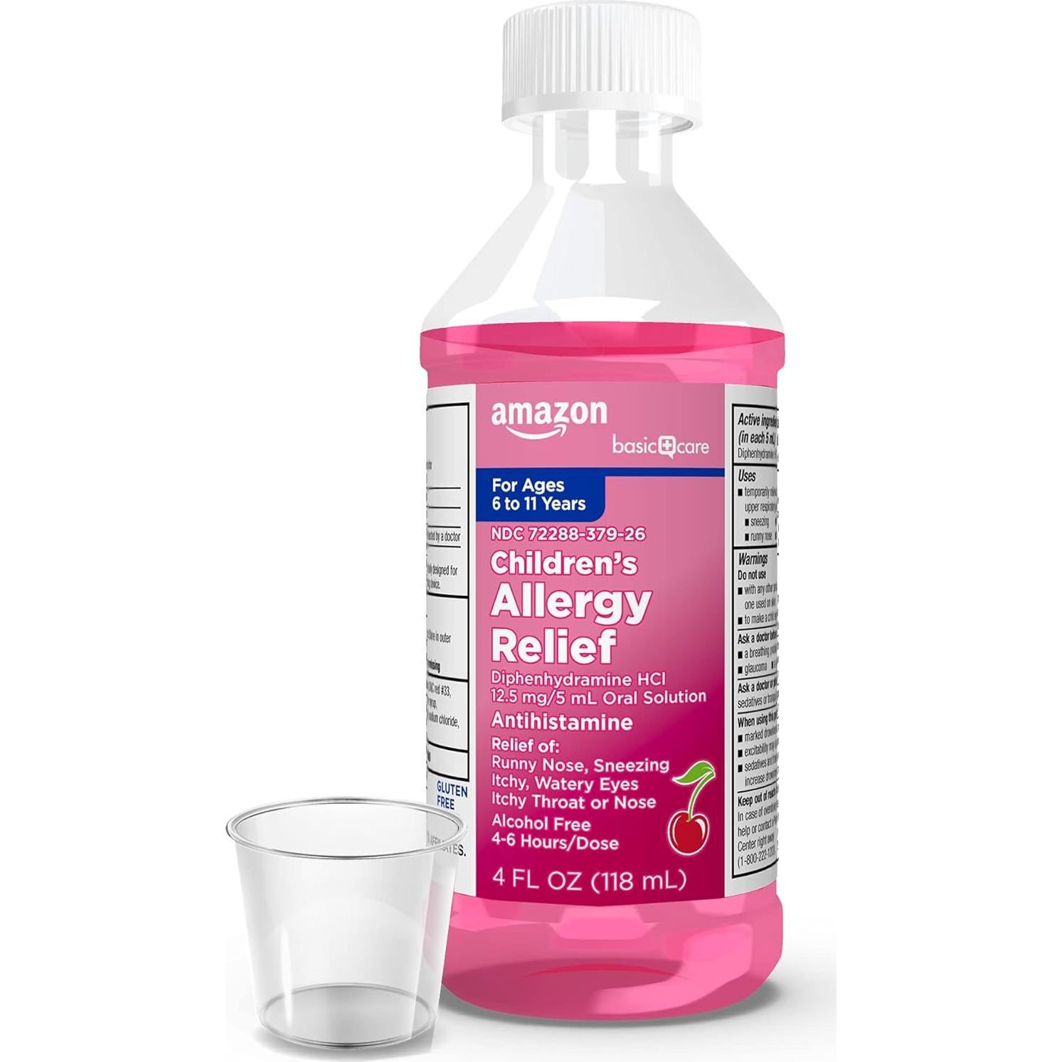 Solución Oral para Alergias Niños Amazon Basic Care 118 mL Cereza