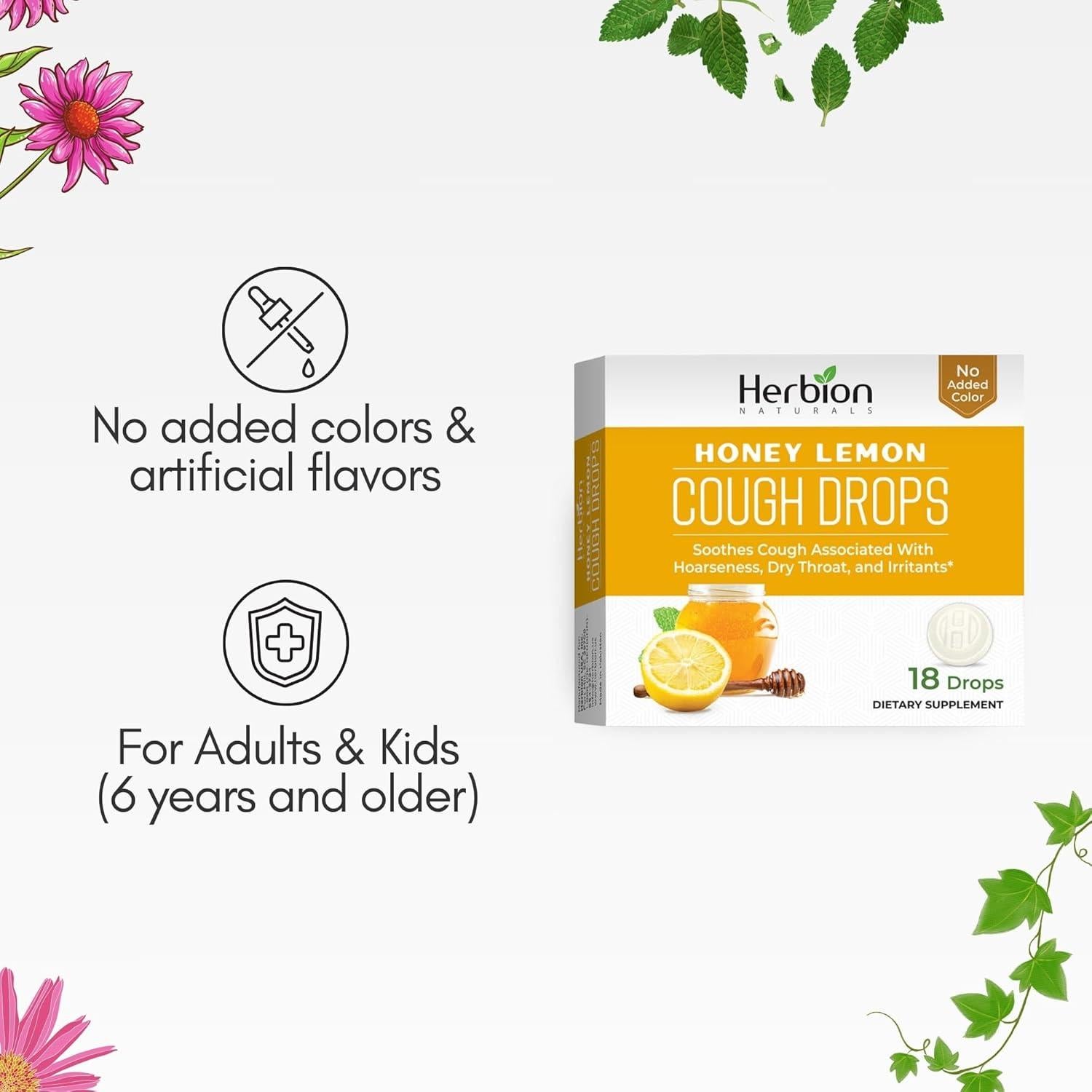 Caramelos para la Tos Herbion Naturals Miel Limón 18 Unidades