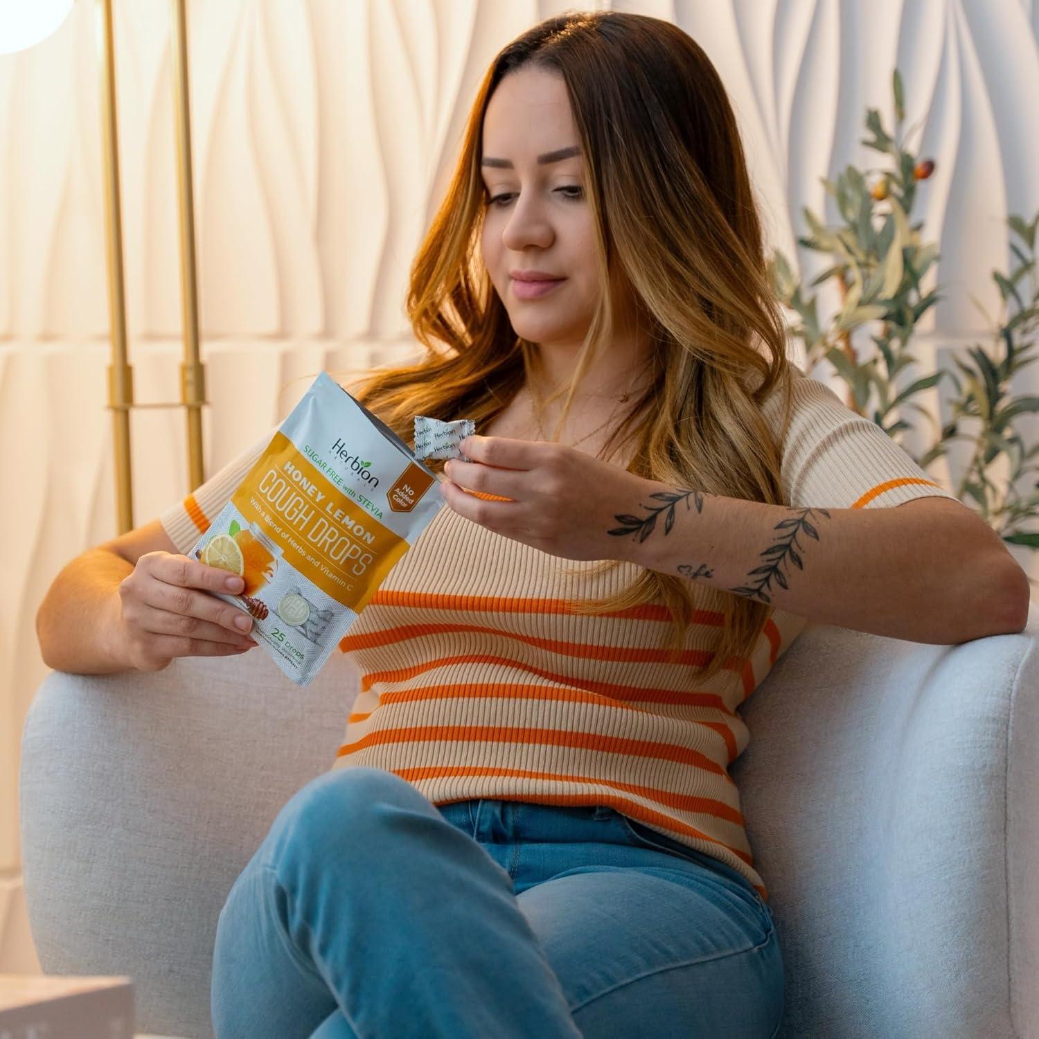 Caramelos para la Tos Herbion Naturals Miel Limón 18 Unidades