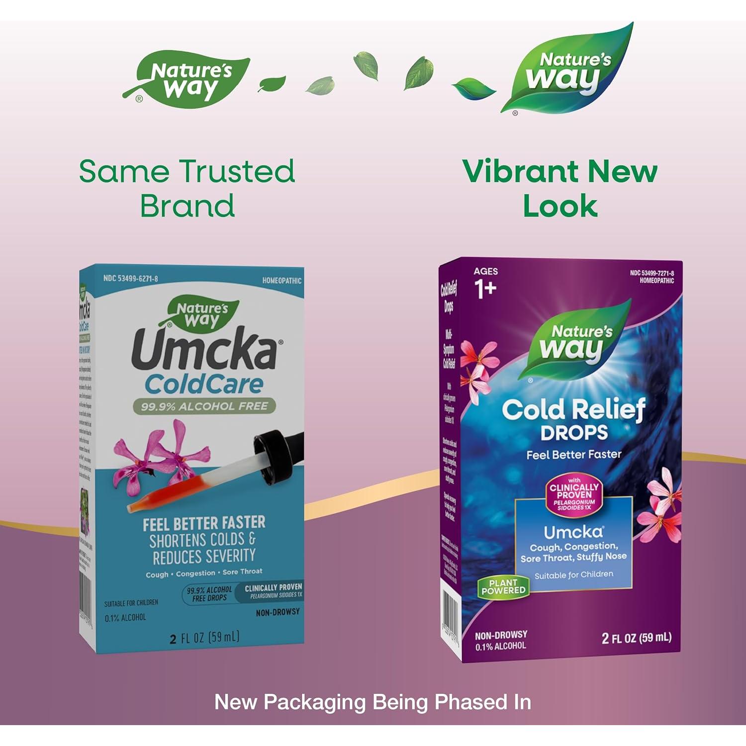 Gotas Homeopáticas Umcka ColdCare Nature's Way 59 ml Alivio Resfriado