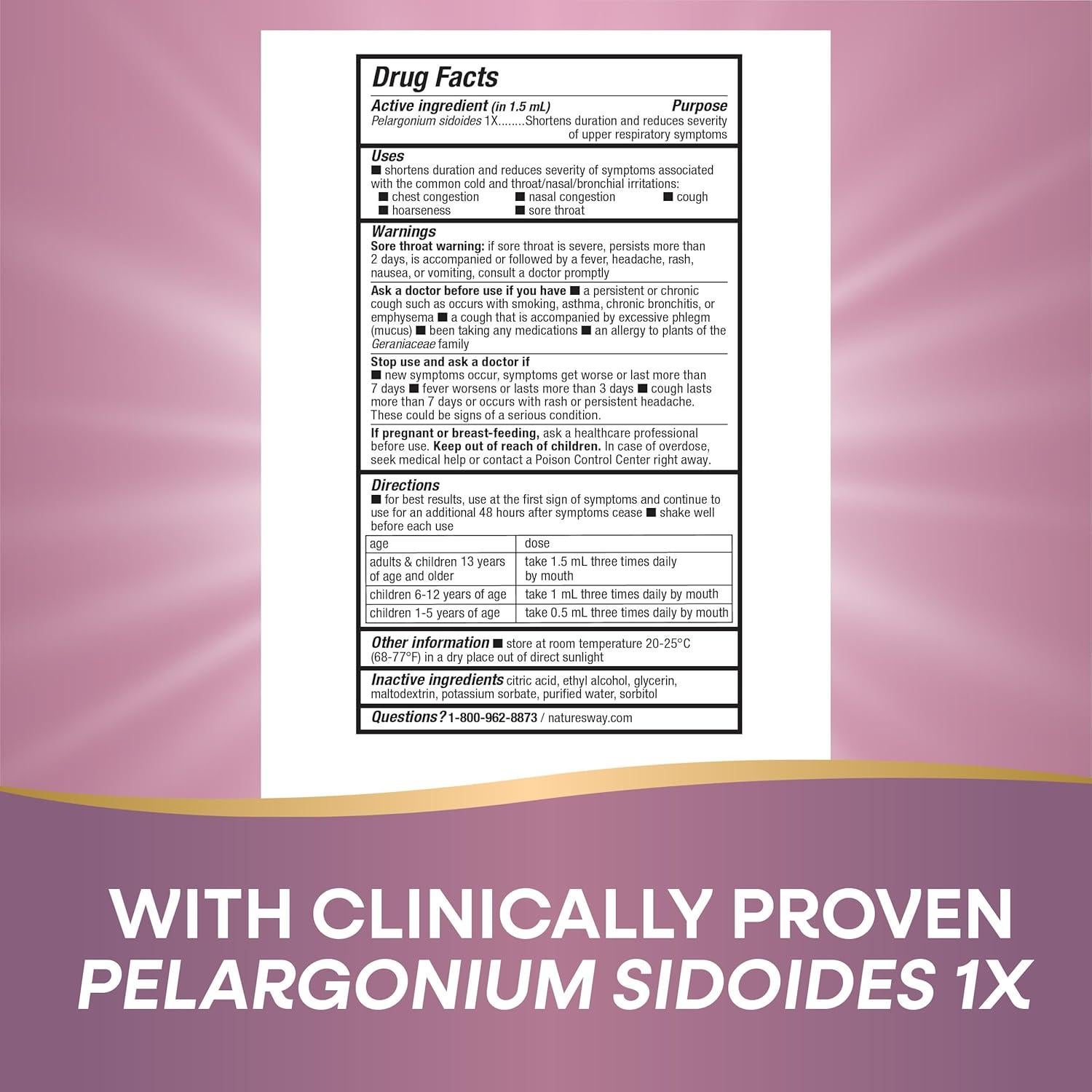 Gotas Homeopáticas Umcka ColdCare Nature's Way 59 ml Alivio Resfriado