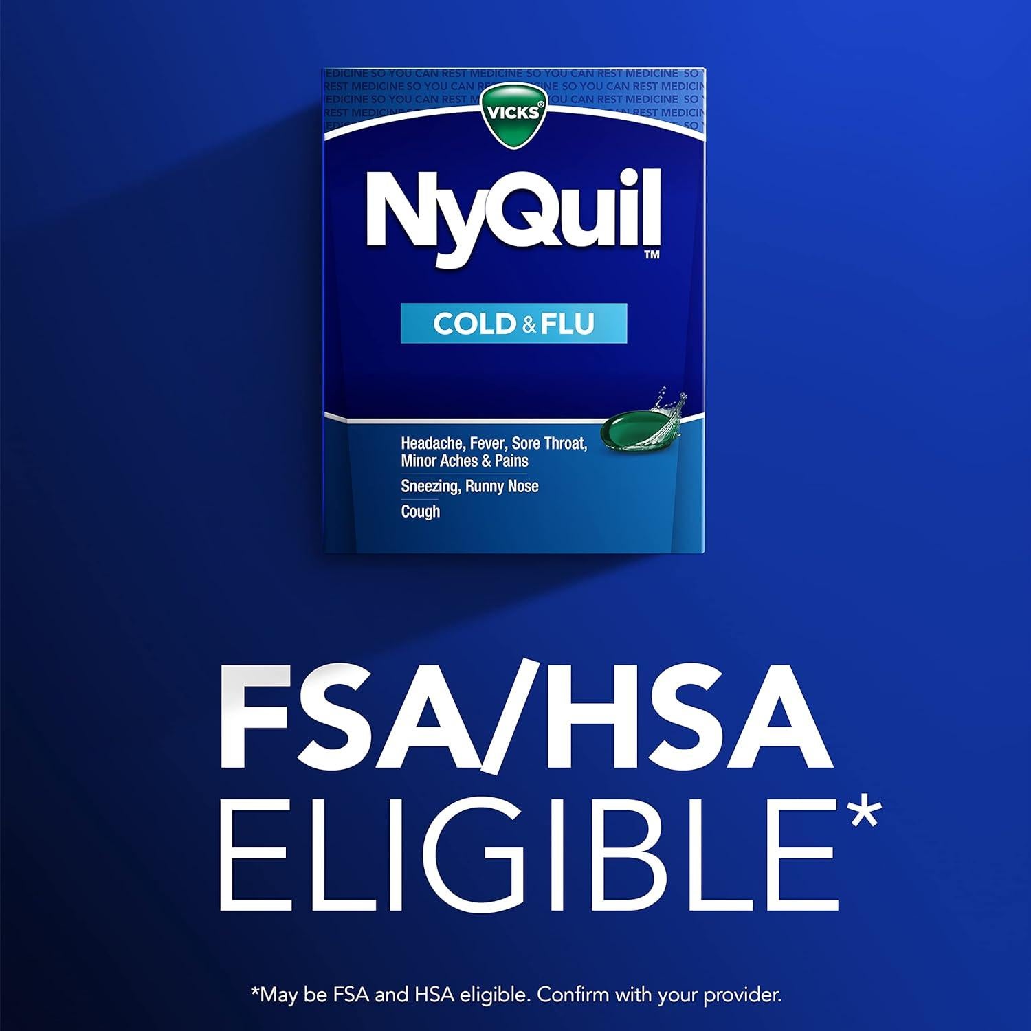 VICKS NyQuil 48 LiquiCaps Alivio Nocturno Resfriado y Gripe