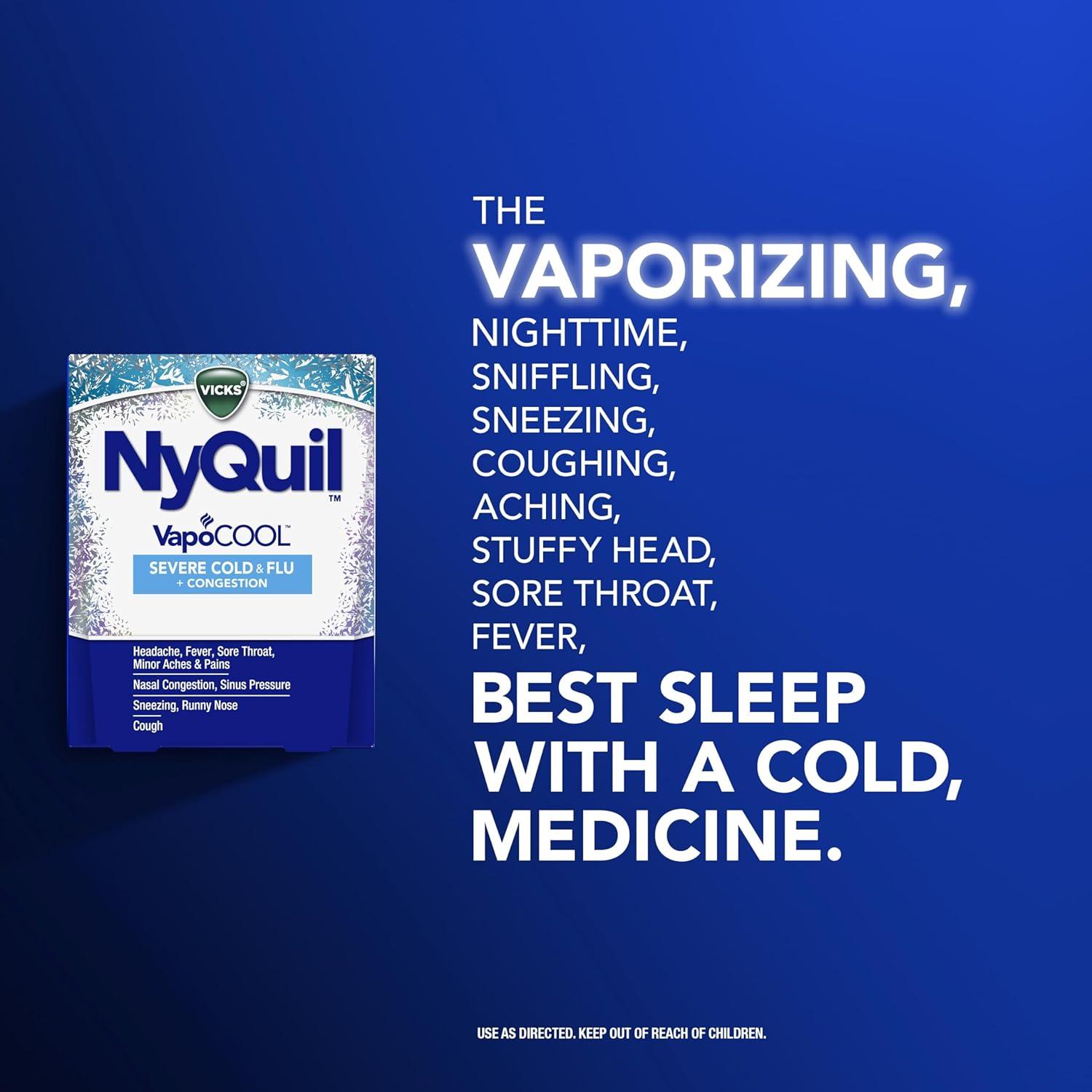 Vicks DayQuil y NyQuil VapoCOOL SEVERE 24 Contenido Alivio Resfriados