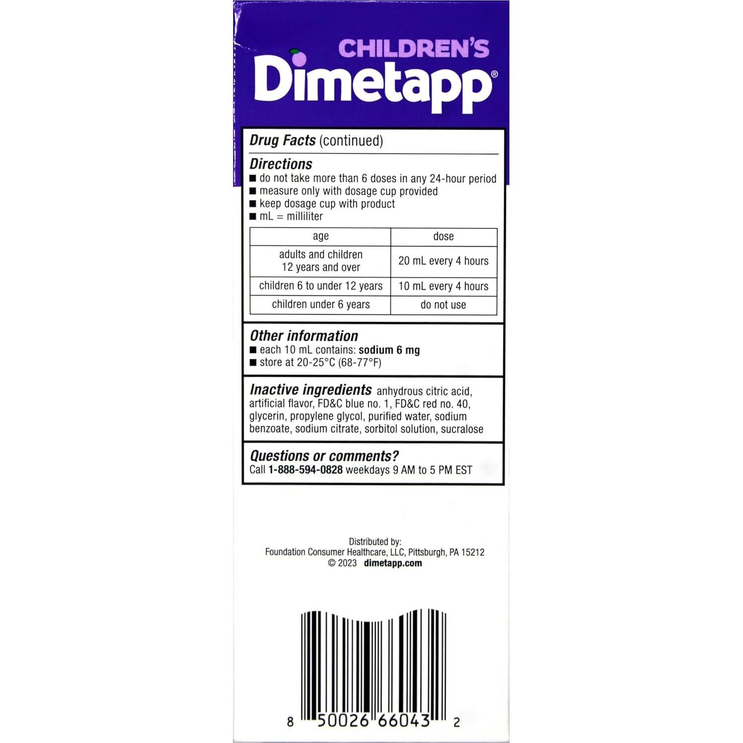 Dimetapp Frío y Alergia Líquido Niños 236.6 ml Sabor Uva