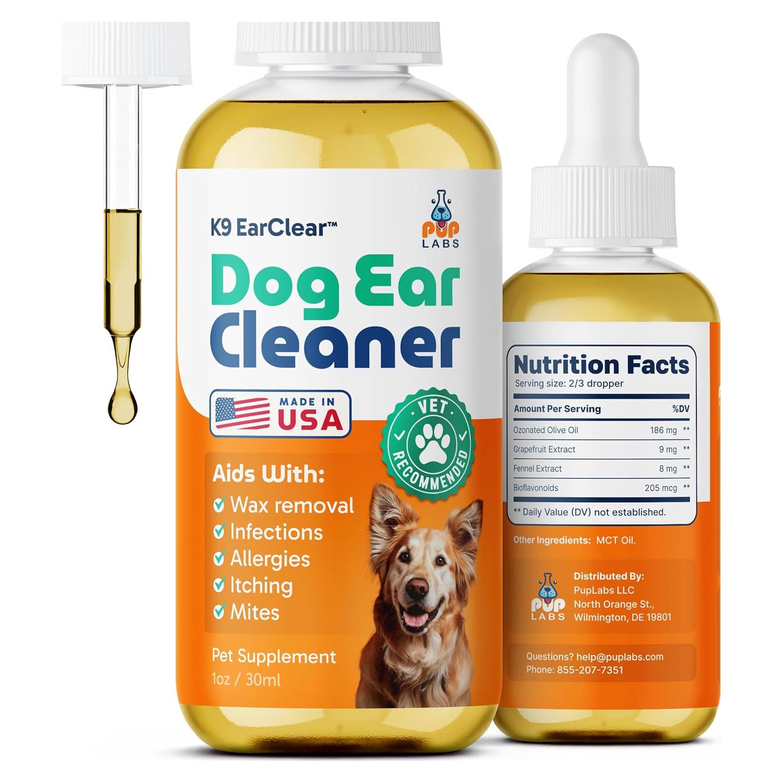 Limpiador de Oídos para Perros Pup Labs 30 ml - Natural y Efectivo