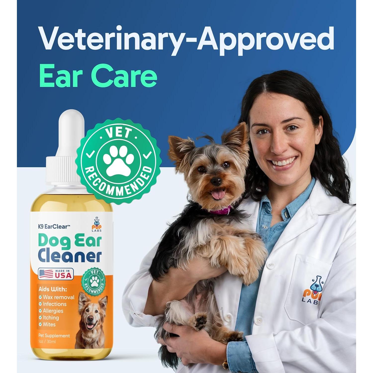 Limpiador de Oídos para Perros Pup Labs 30 ml - Natural y Efectivo