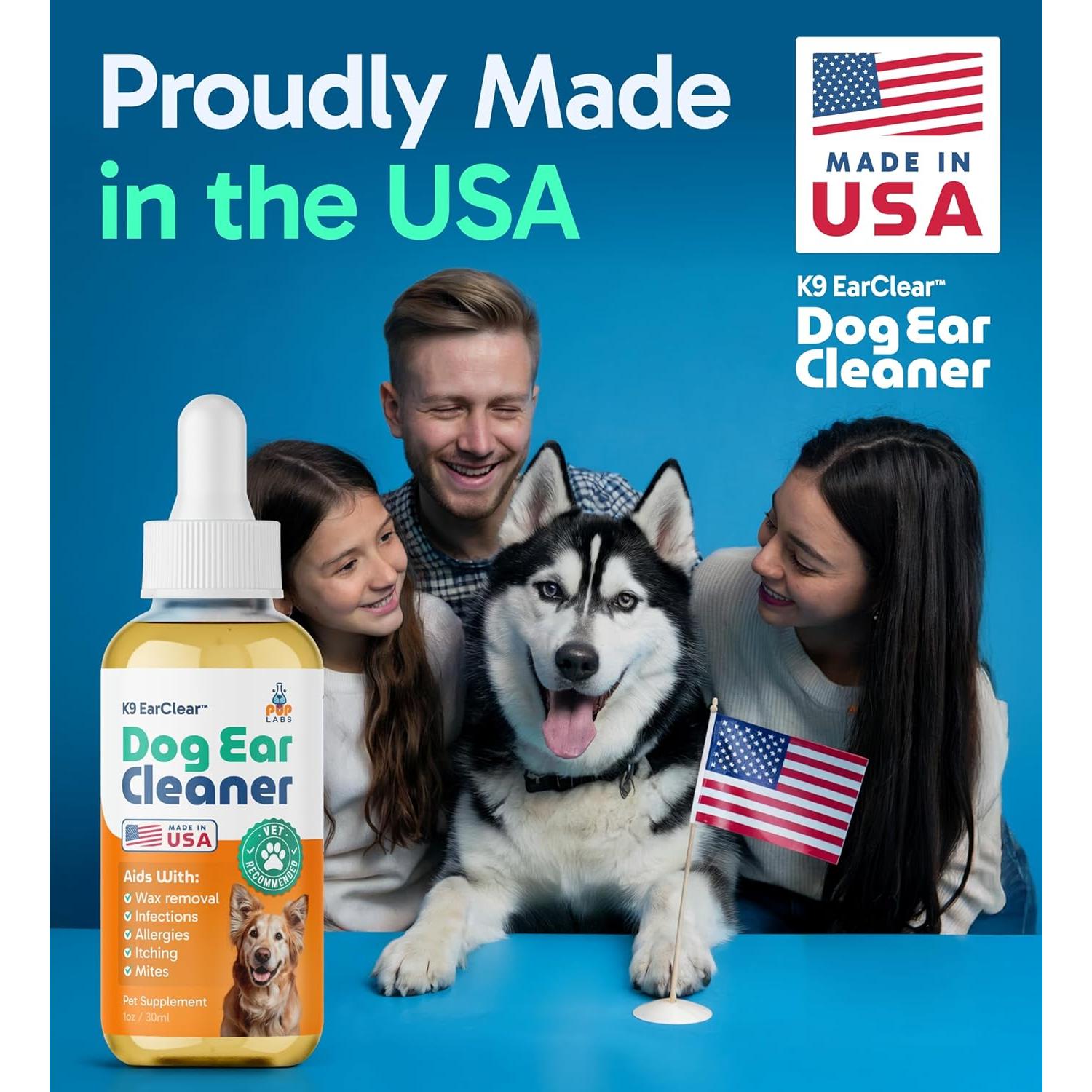 Limpiador de Oídos para Perros Pup Labs 30 ml - Natural y Efectivo