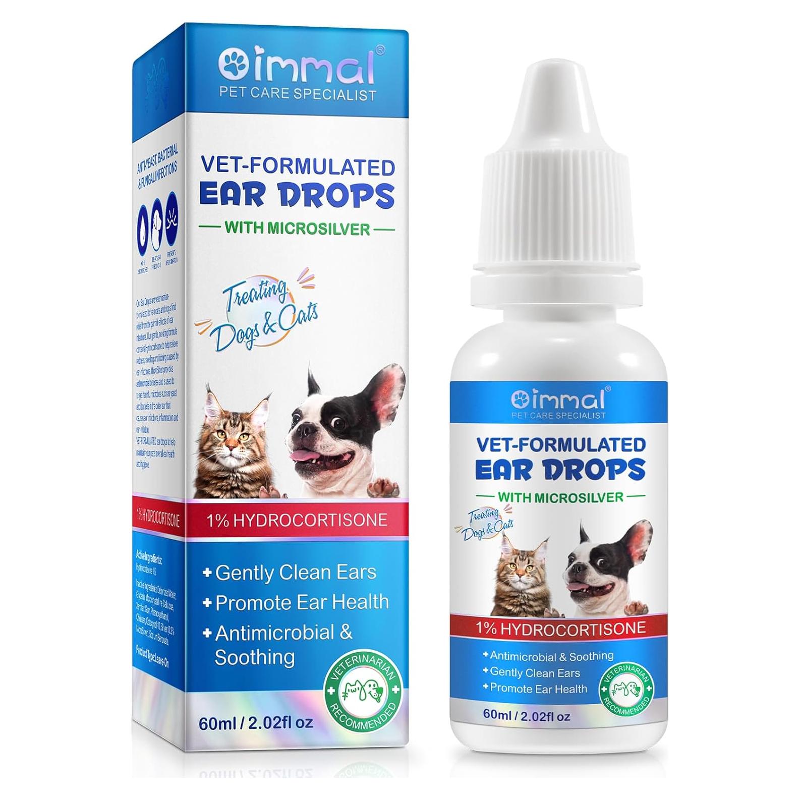 Gotas Limpiadoras para Oídos de Perros y Gatos Beyxdu 60ml