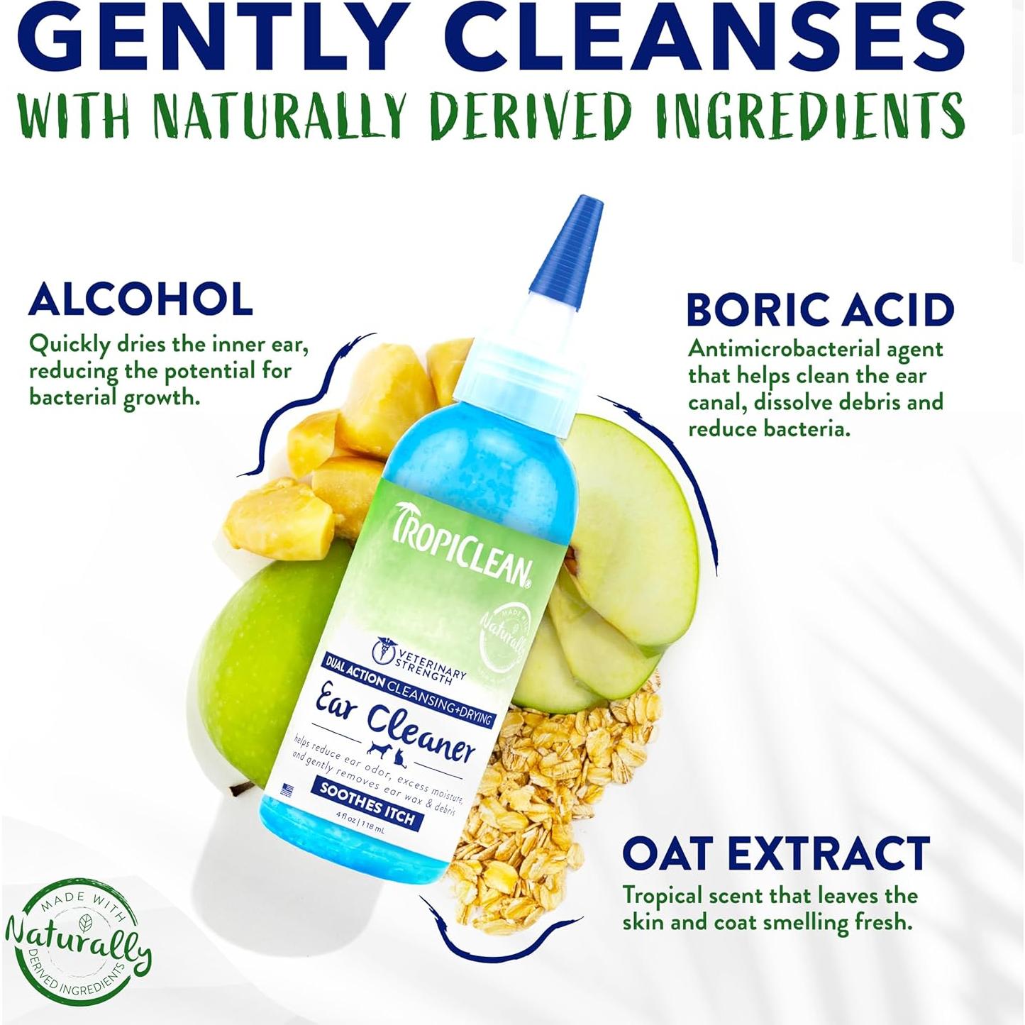 Limpiador de Oídos para Perros y Gatos TropiClean 113ml