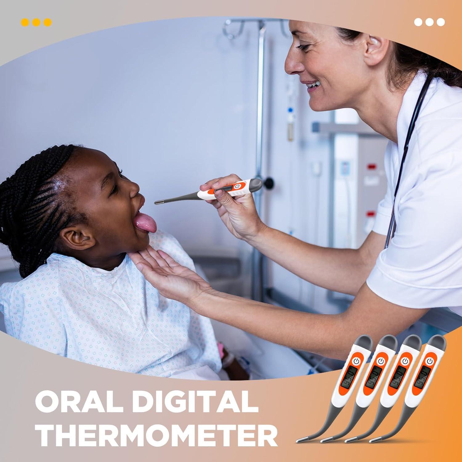 Termómetro Digital Oral TrelaCo 10 Pcs para Adultos - Lectura Rápida