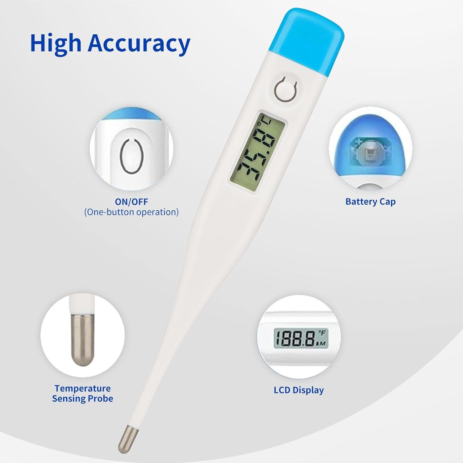 Termómetro Digital Inteligente Wenzhou, Pantalla LCD, Rápido y Preciso