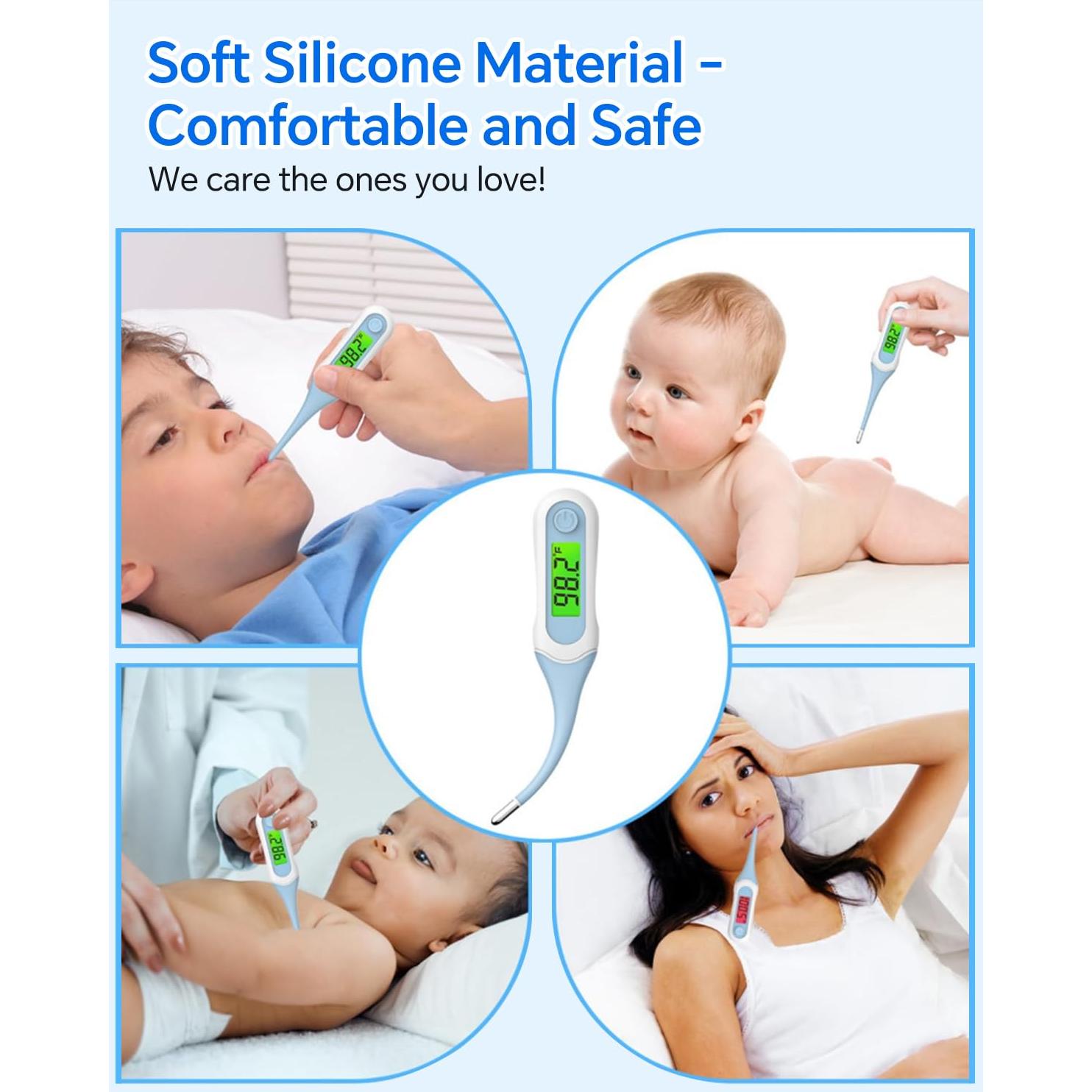 Termómetro Digital Oral Fiemack para Adultos y Bebés, 8s