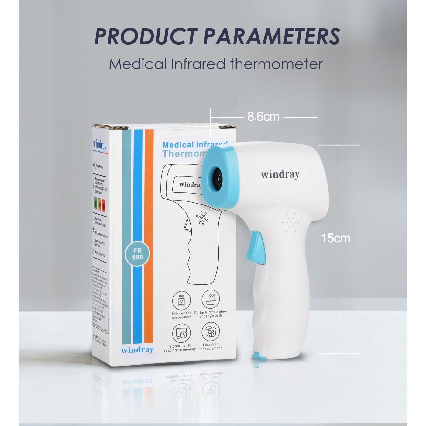 Termómetro Digital Infrarrojo WINDRAY FR880 para Bebés y Niños