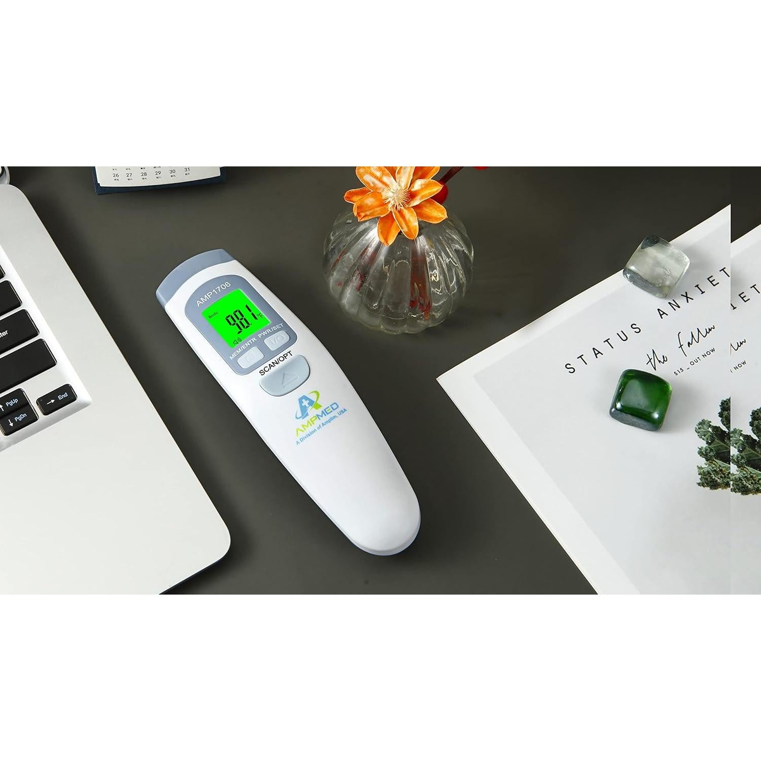 Termómetro Digital Infrarrojo Amplim AMP1706 para Bebés y Adultos