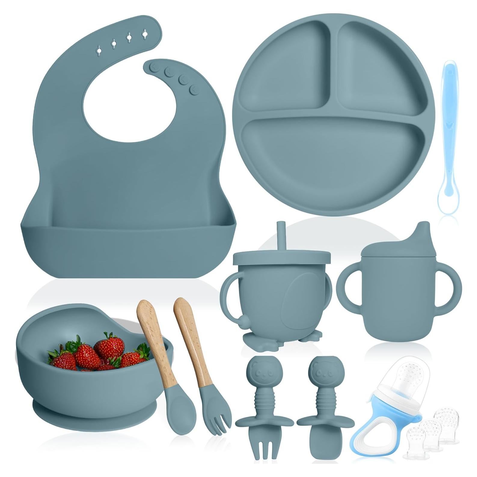 Conjunto de Alimentación para Bebés Bluet B - 11 Piezas de Silicona