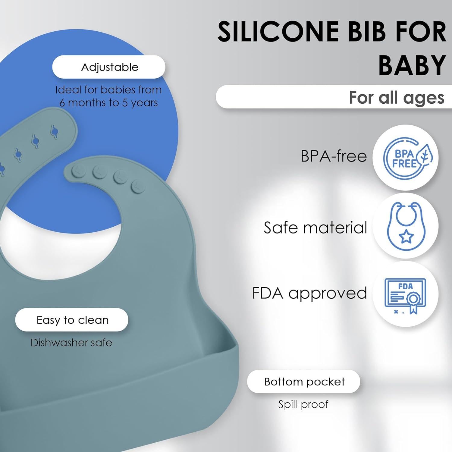 Conjunto de Alimentación para Bebés Bluet B - 11 Piezas de Silicona