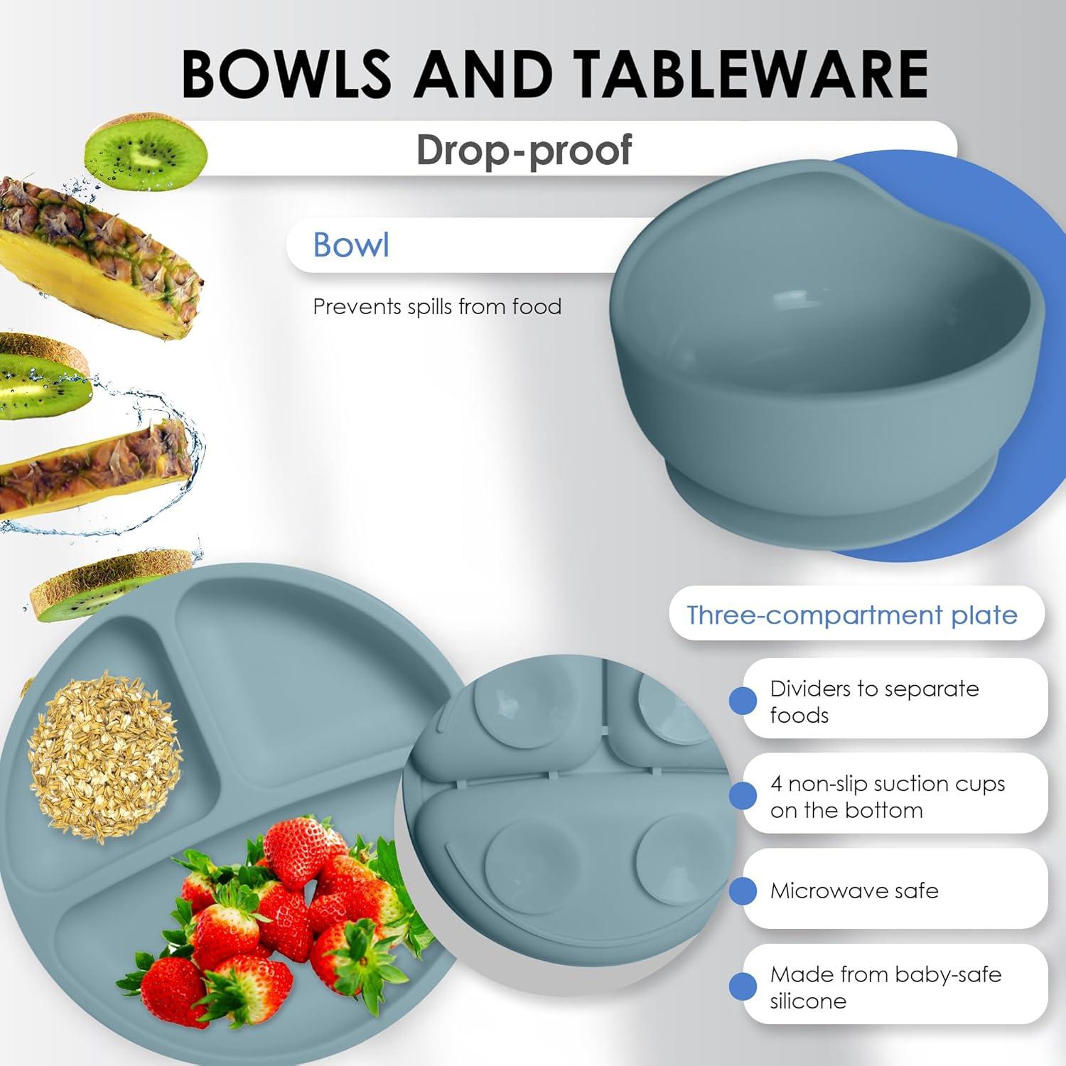 Conjunto de Alimentación para Bebés Bluet B - 11 Piezas de Silicona