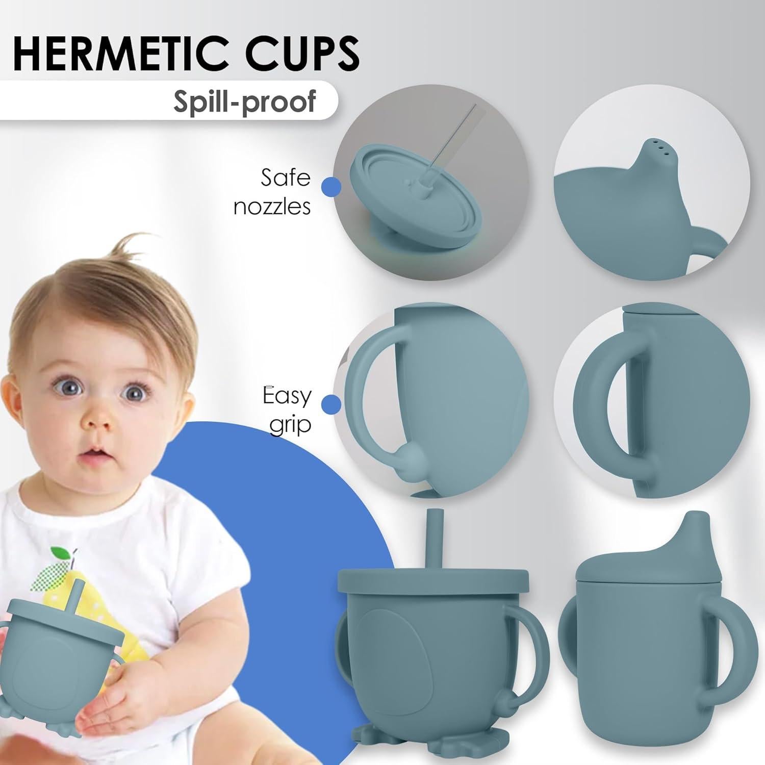 Conjunto de Alimentación para Bebés Bluet B - 11 Piezas de Silicona