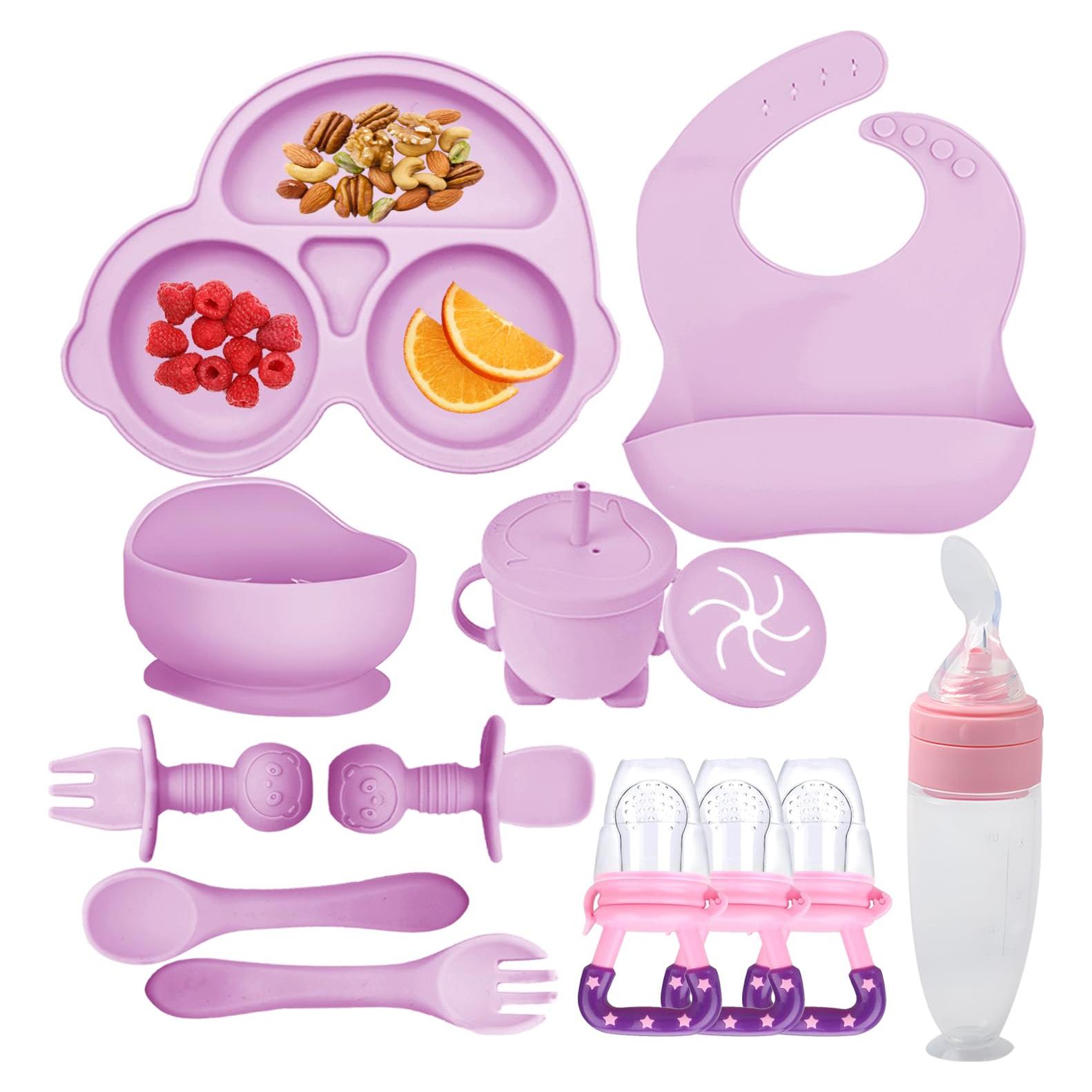 Juego de Alimentación de Silicona MIICASA 8 Piezas Bebés