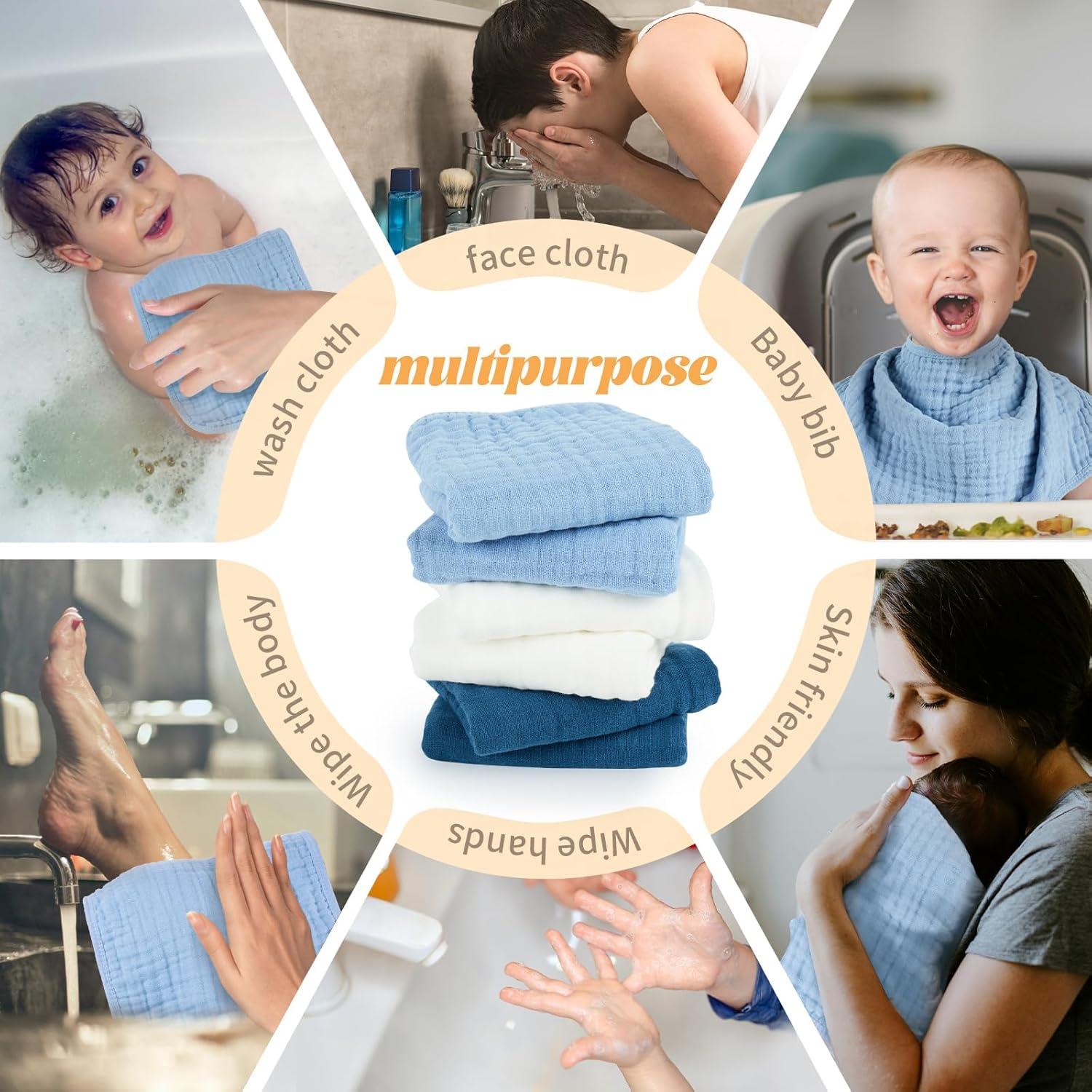 Paño de Eructo para Bebé Migiol 100% Algodón Muselina 6 Pzas