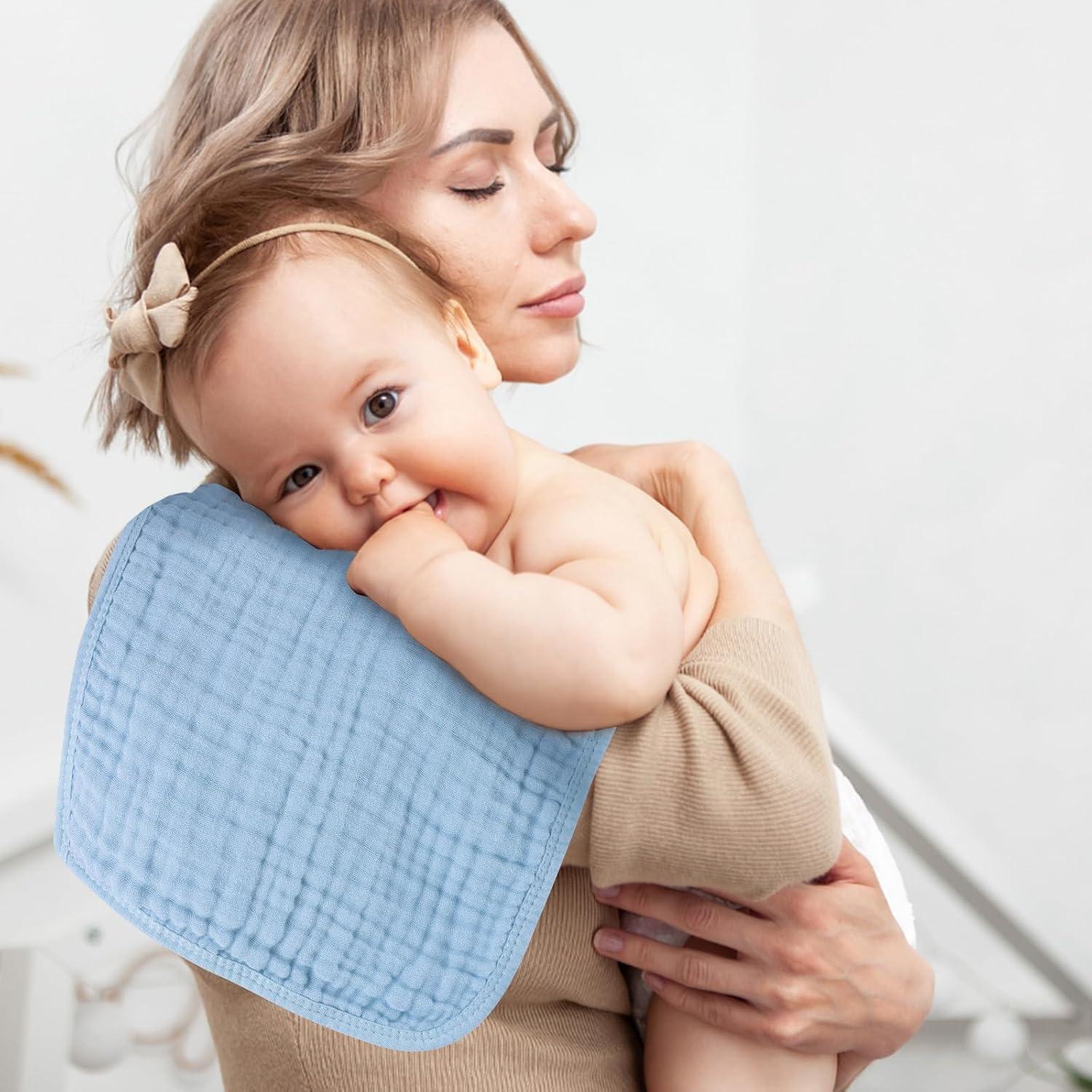 Paño de Eructo para Bebé Migiol 100% Algodón Muselina 6 Pzas