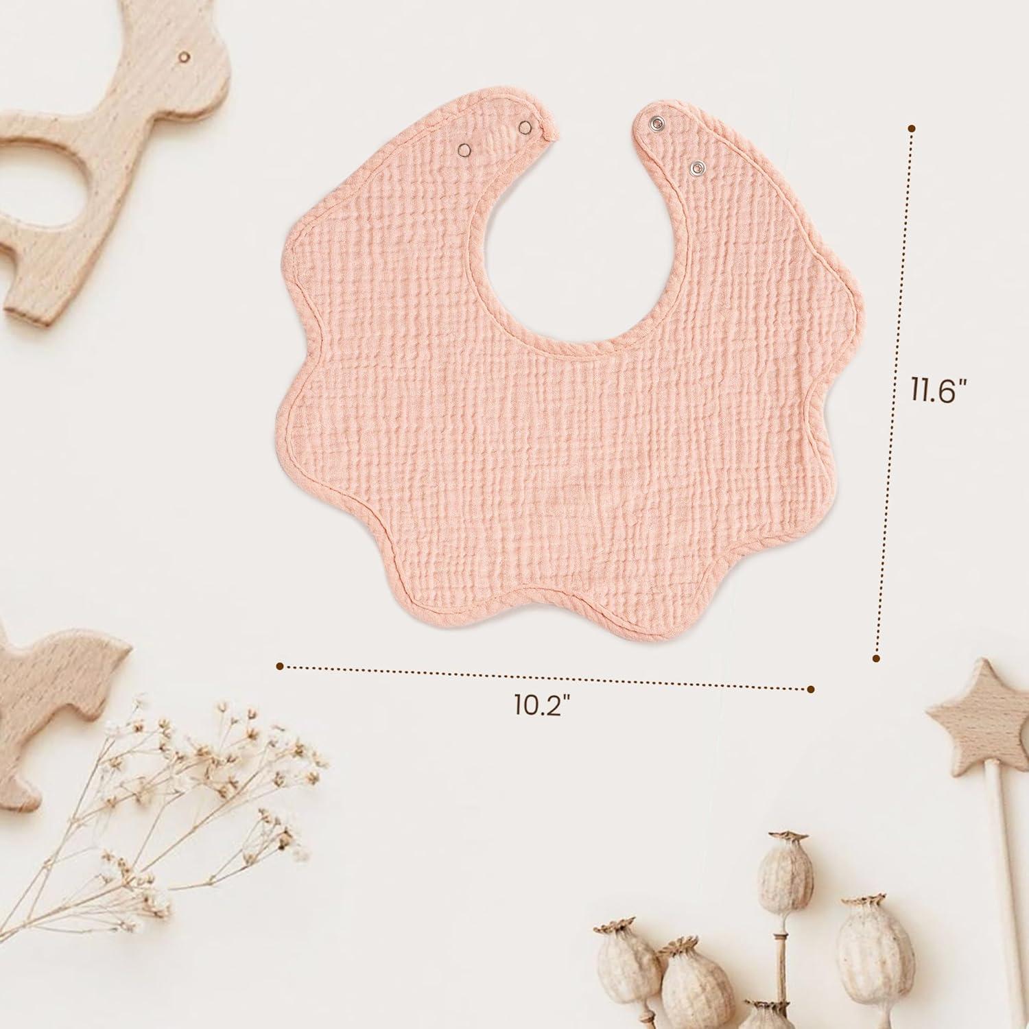 Baberos de Muselina Konssy 100% Algodón Absorbentes Pack 6