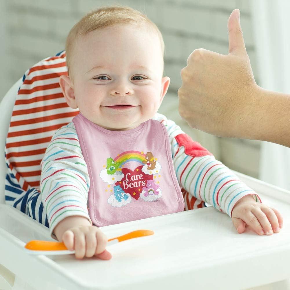 Babero de bebé Care Bears rosa 100% algodón con cierre