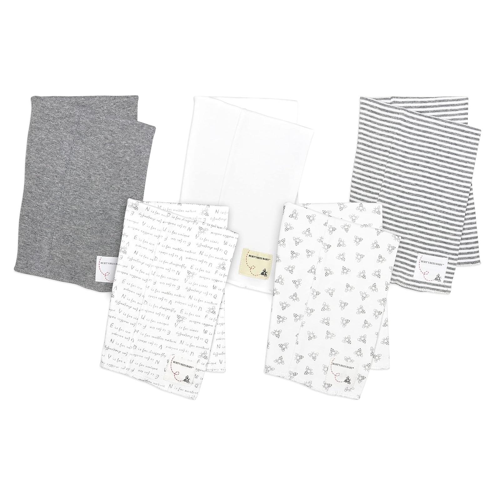 Pañales de Eructo Burt's Bees Baby 100% Algodón Orgánico 5 Pzas